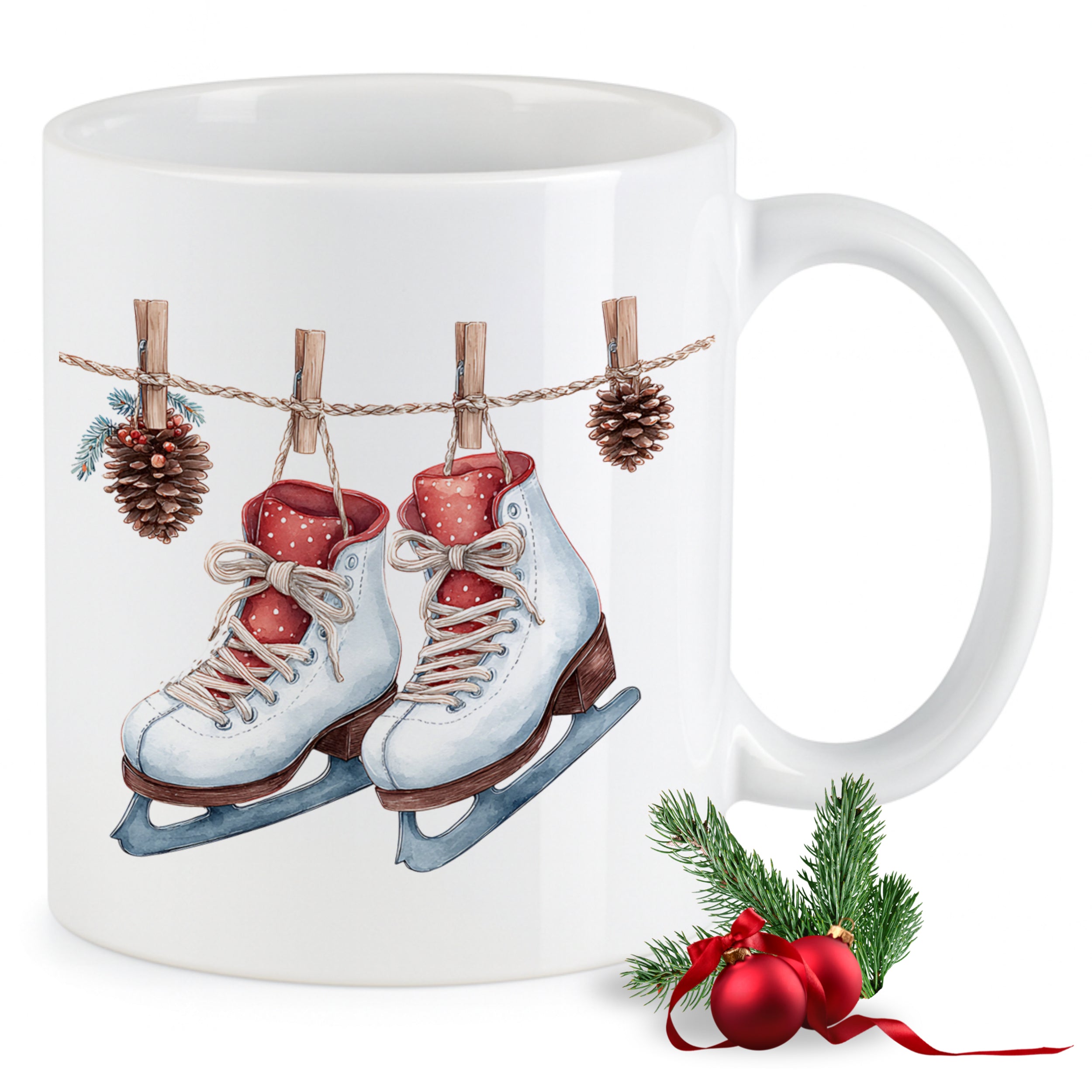 Tasse Schlittschuhe