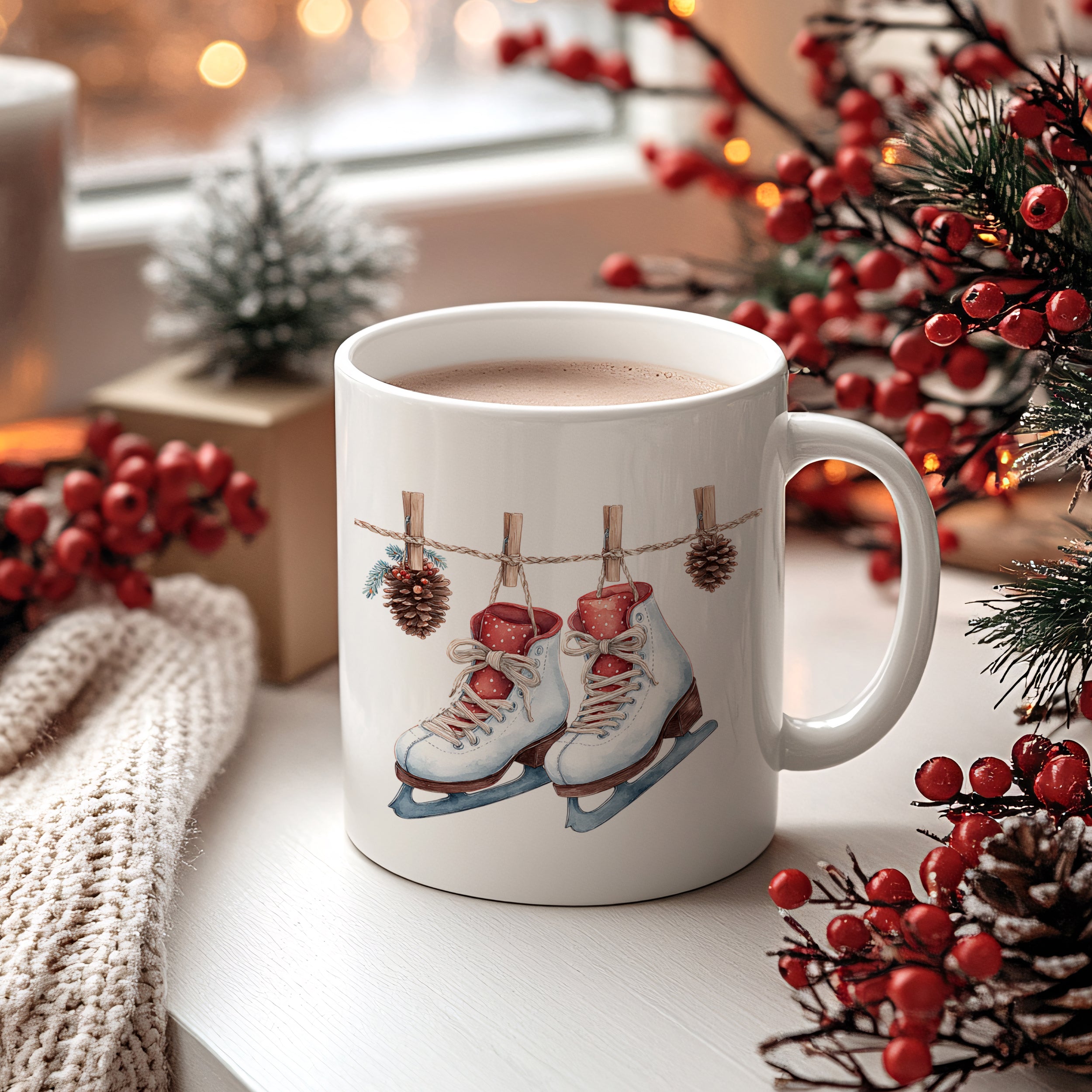Tasse Schlittschuhe