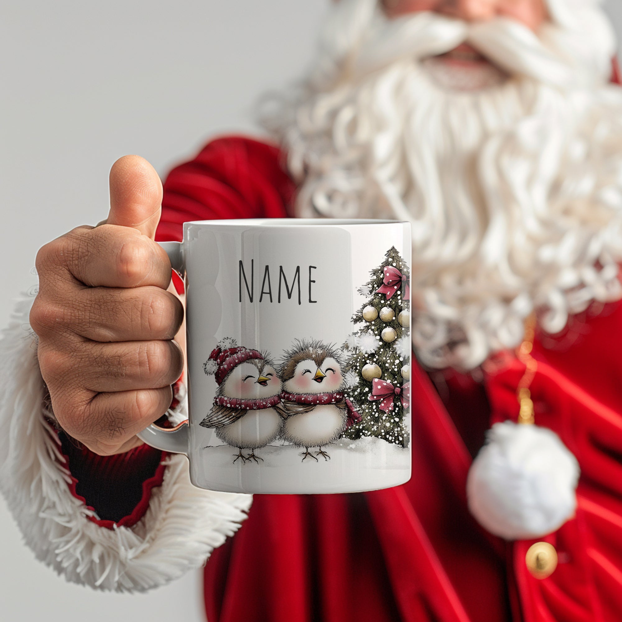 Tasse mit niedlichen Pinguinen