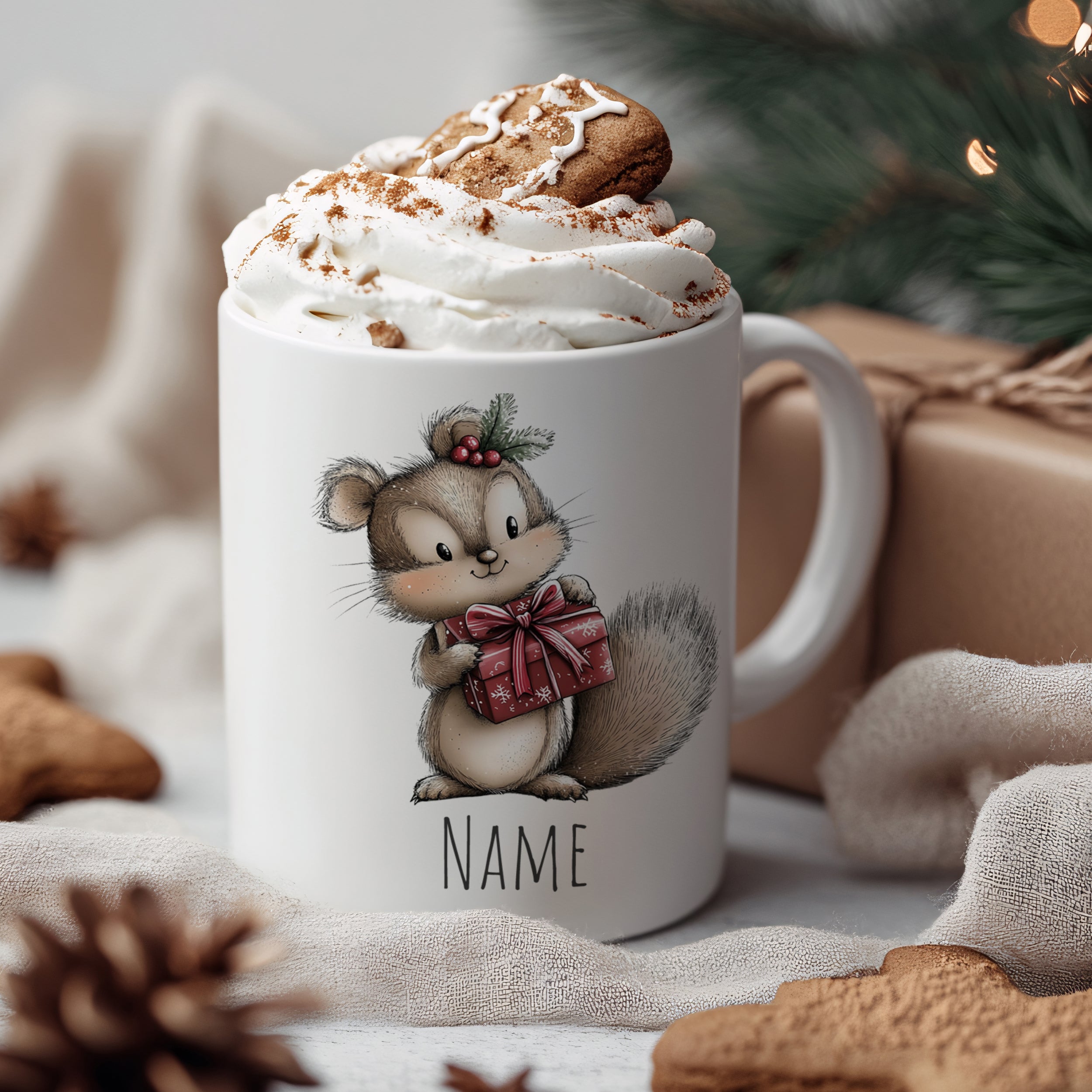 Tasse mit Eichhörnchen