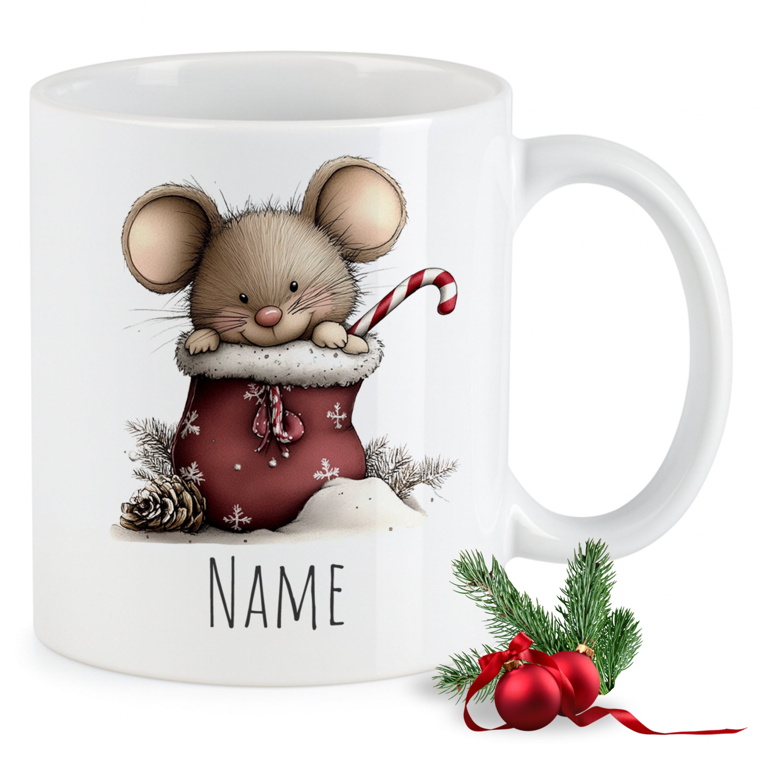 Tasse mit süßer Maus