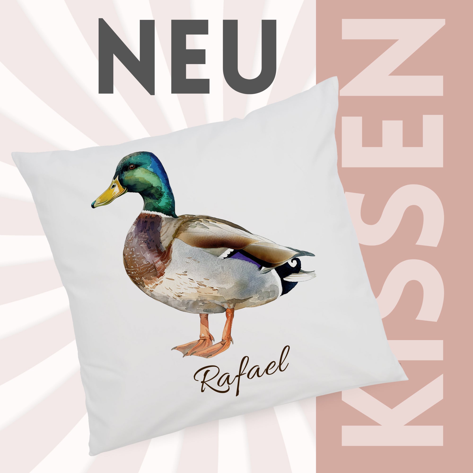 Kissenbezug Entenmotiv