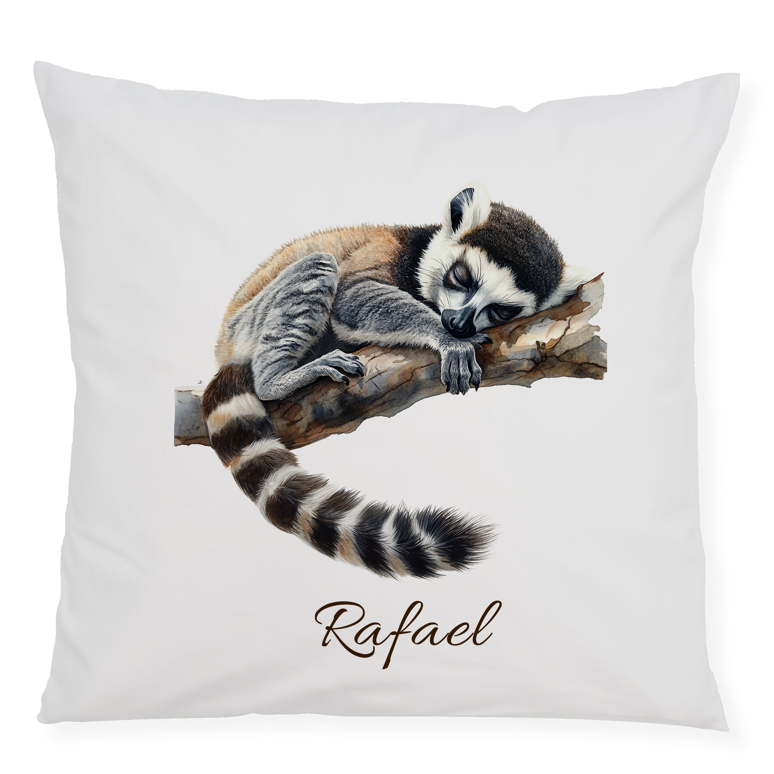 Kissenbezug mit Schlafendem Lemur