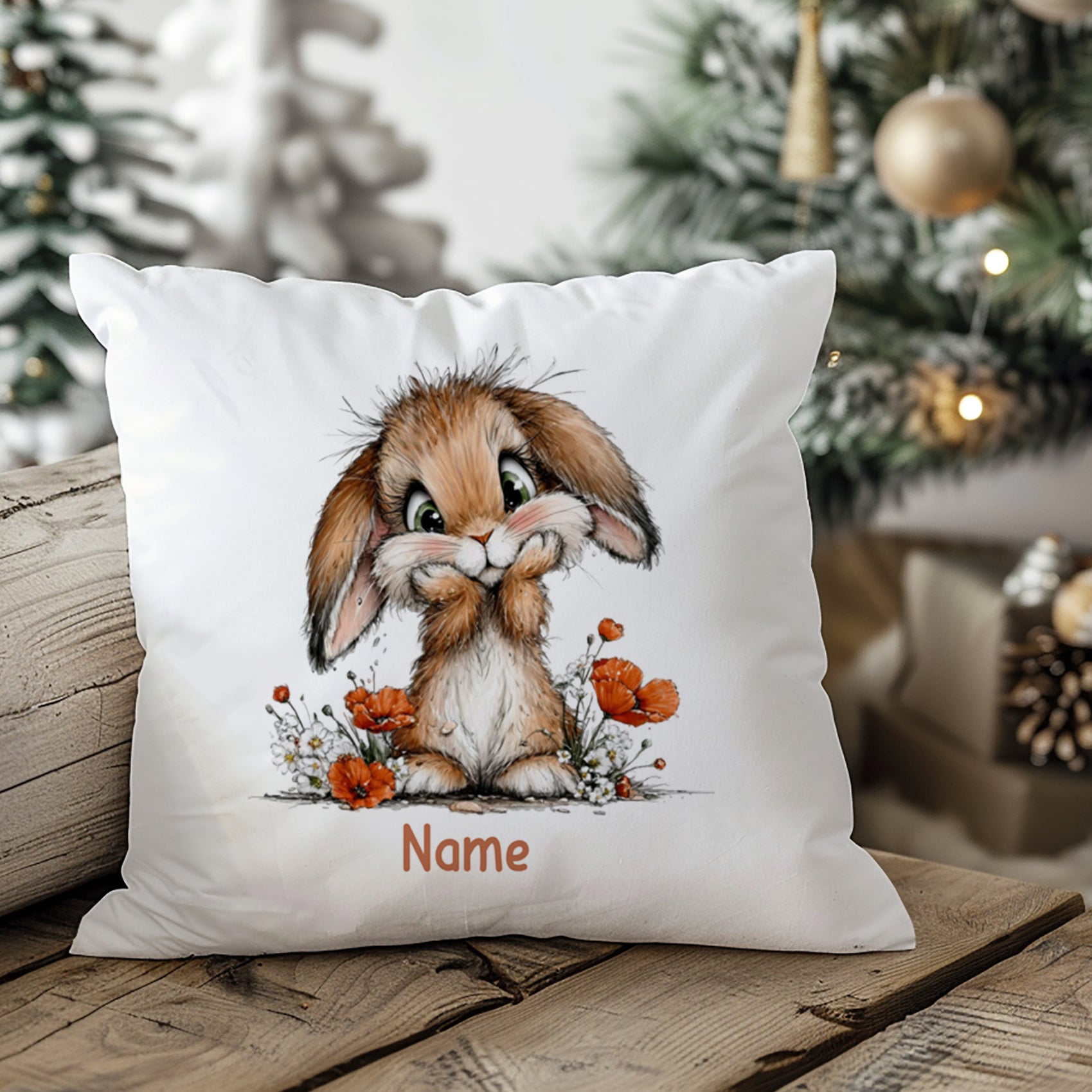 Kissenbezug Flauschiger Hase