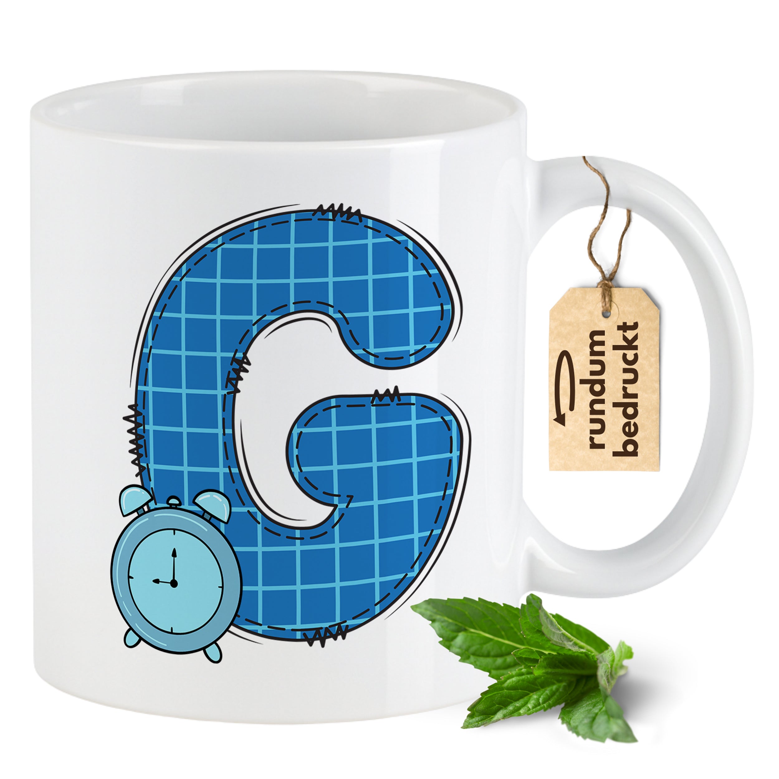 Tasse Alphabet mit Deinen Initialien