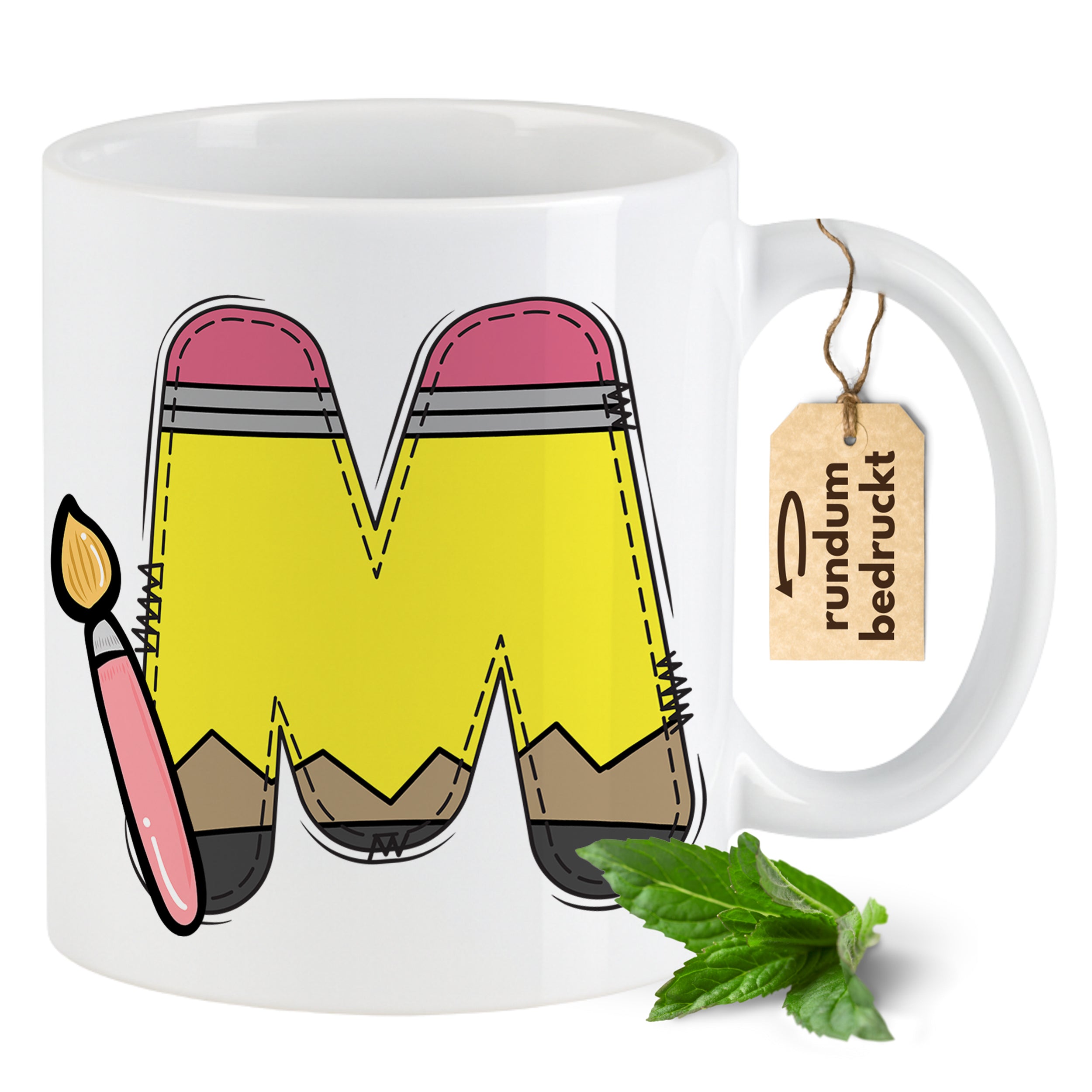 Tasse Alphabet mit Deinen Initialien