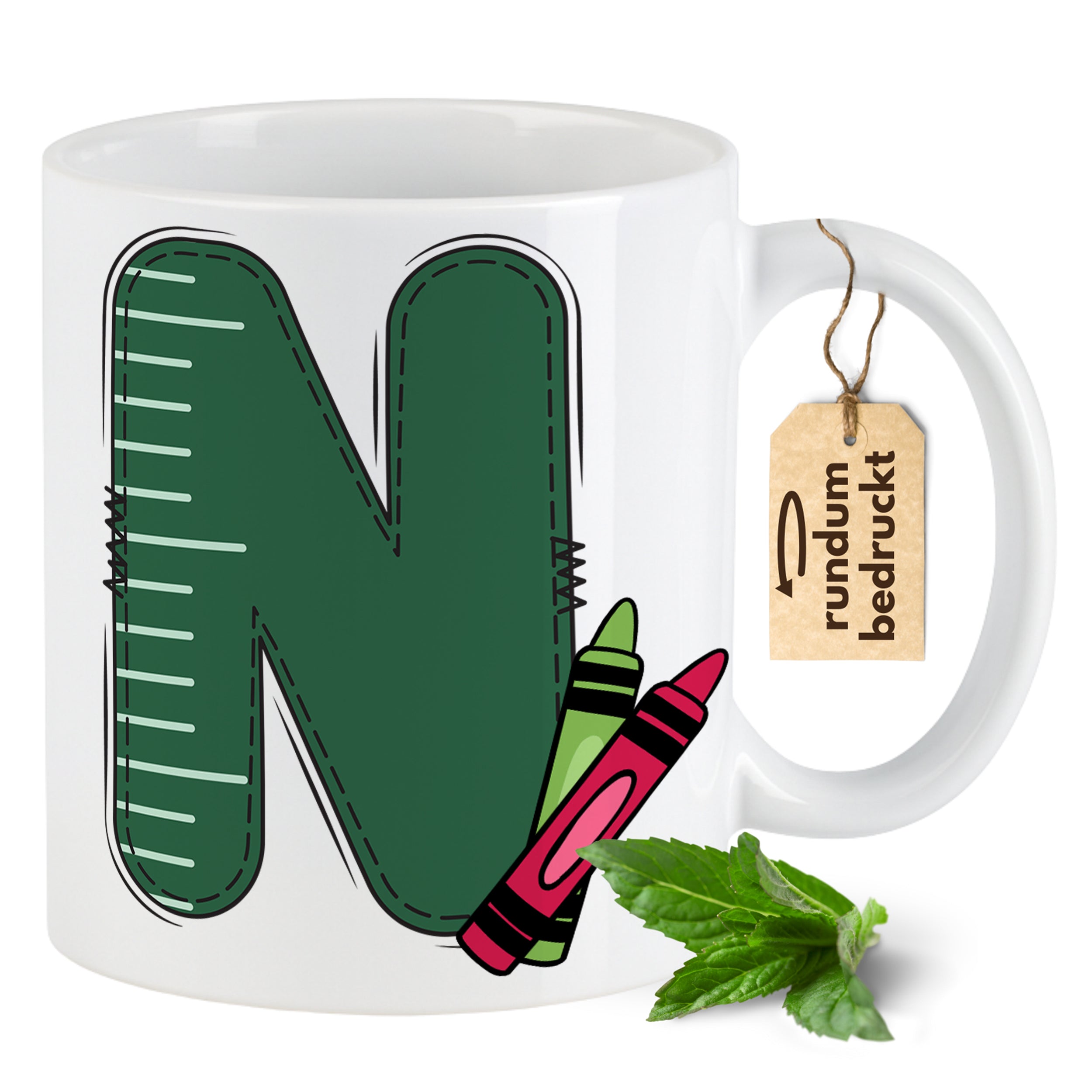 Tasse Alphabet mit Deinen Initialien