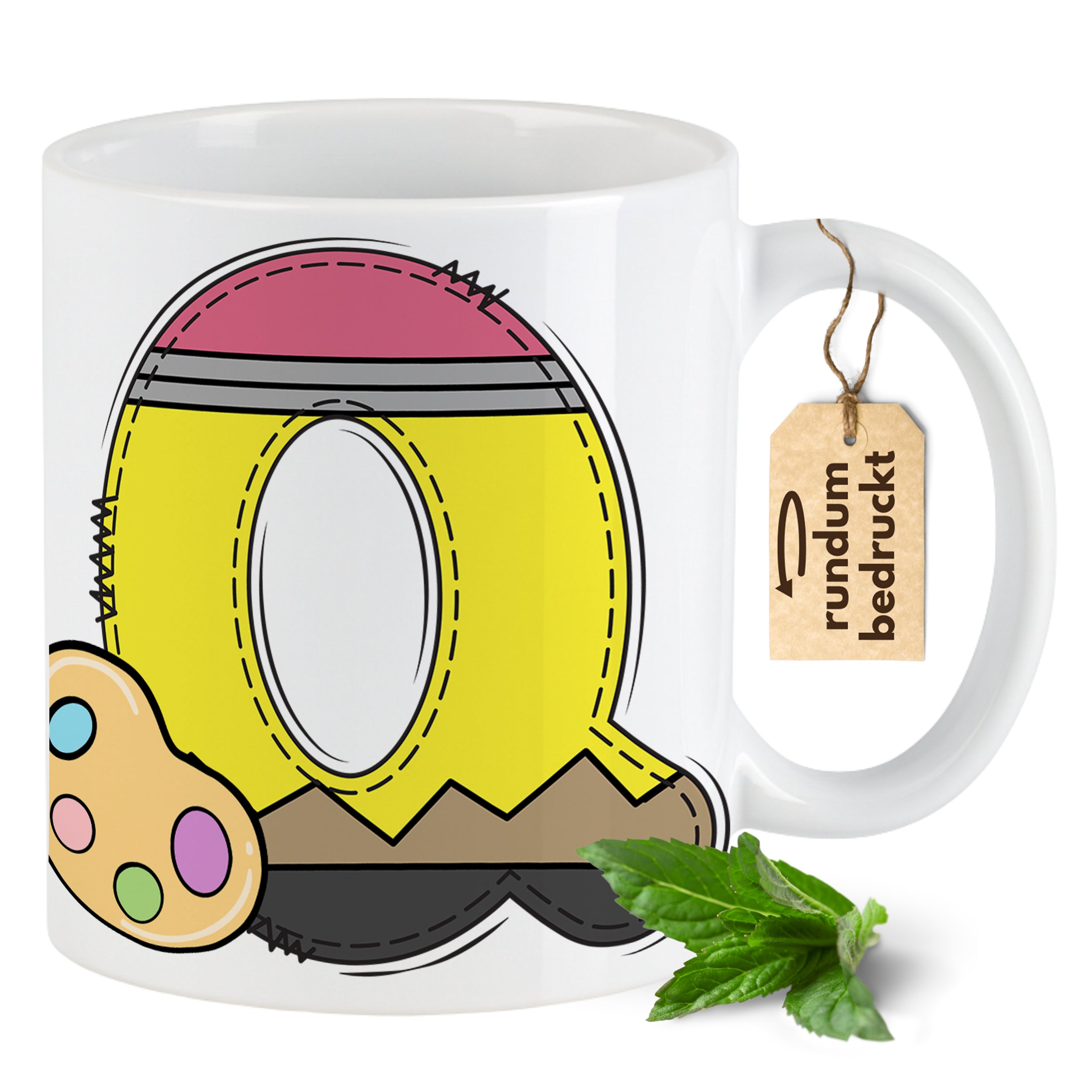 Tasse Alphabet mit Deinen Initialien