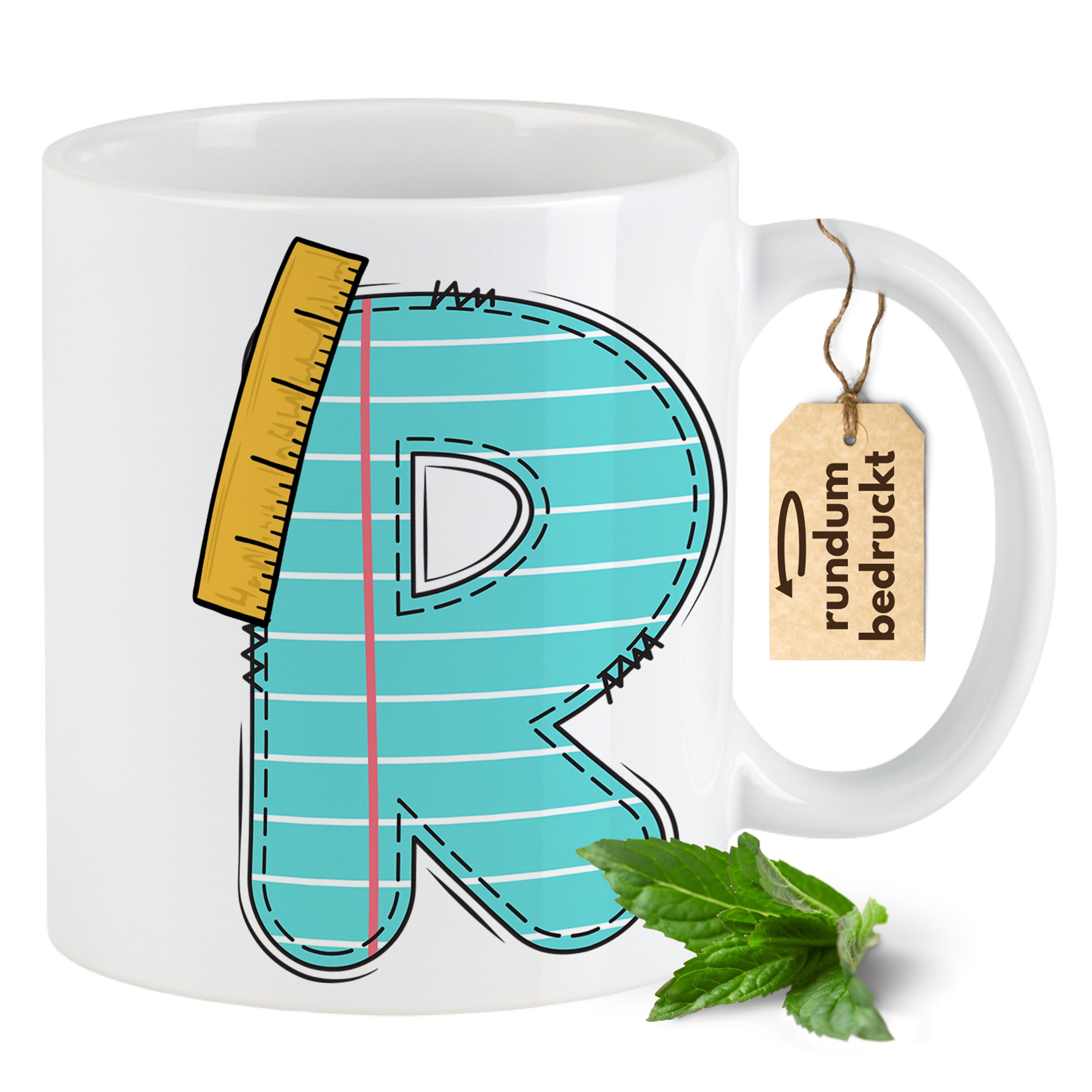 Tasse Alphabet mit Deinen Initialien