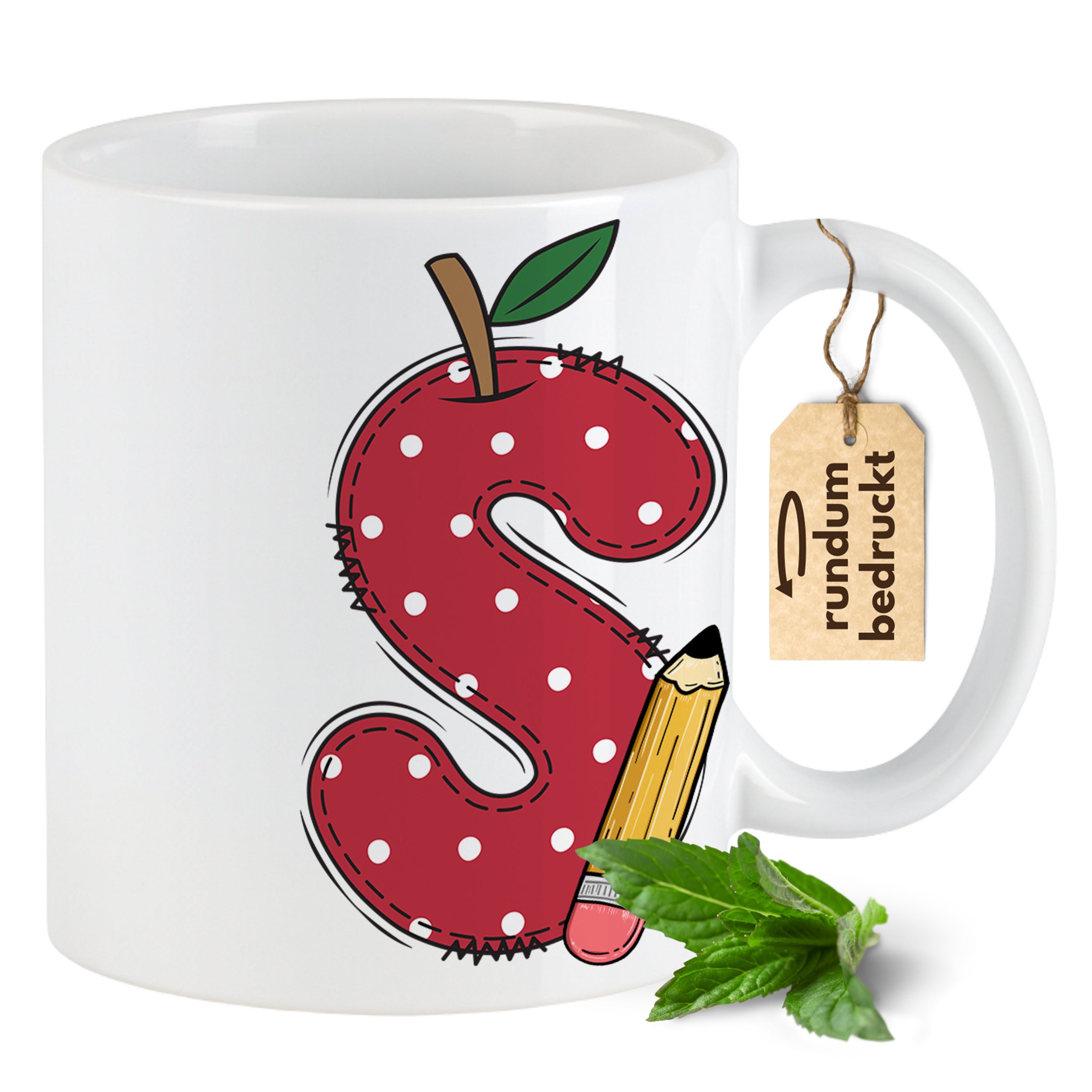 Tasse Alphabet mit Deinen Initialien