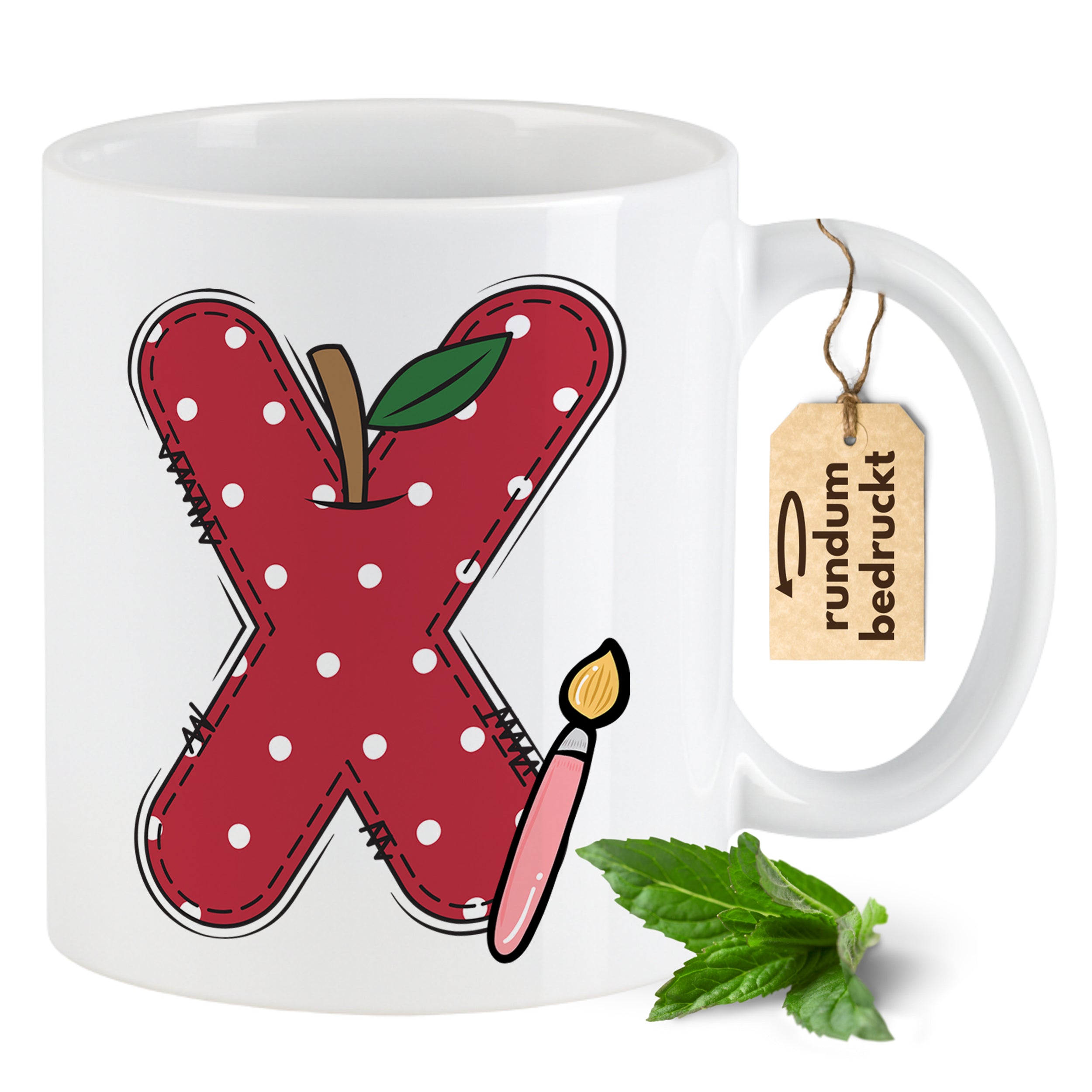 Tasse Alphabet mit Deinen Initialien
