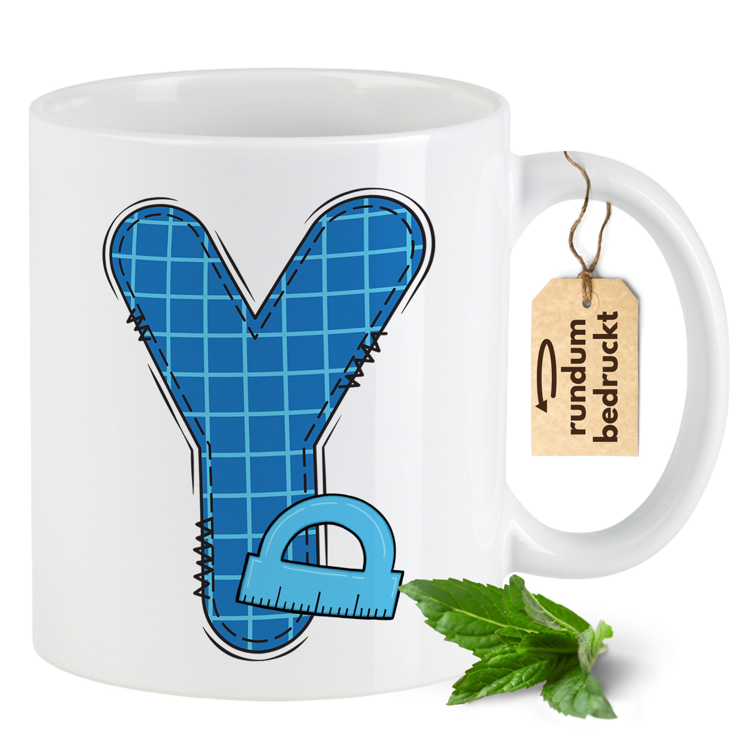Tasse Alphabet mit Deinen Initialien