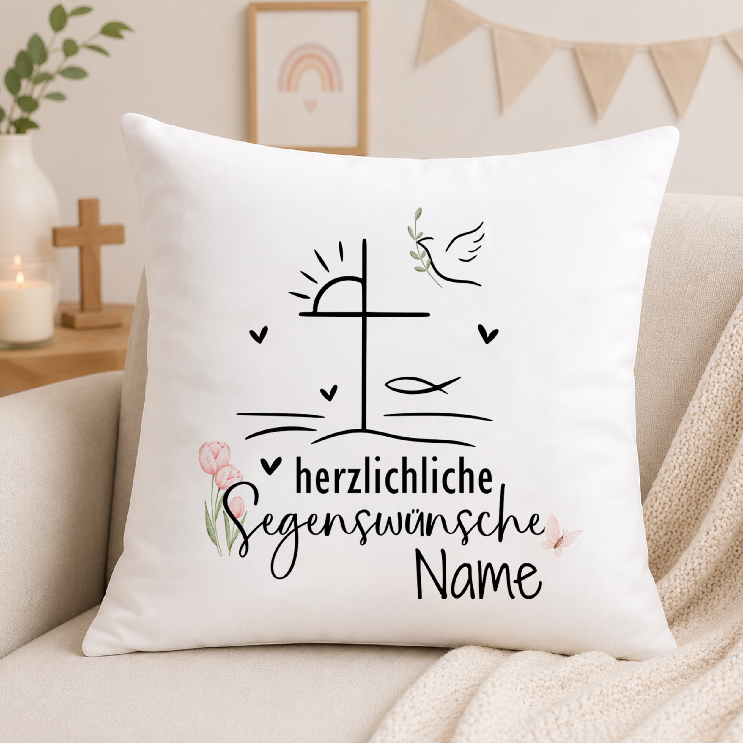 Kissen mit Segenswünschen - Für besondere Anlässe