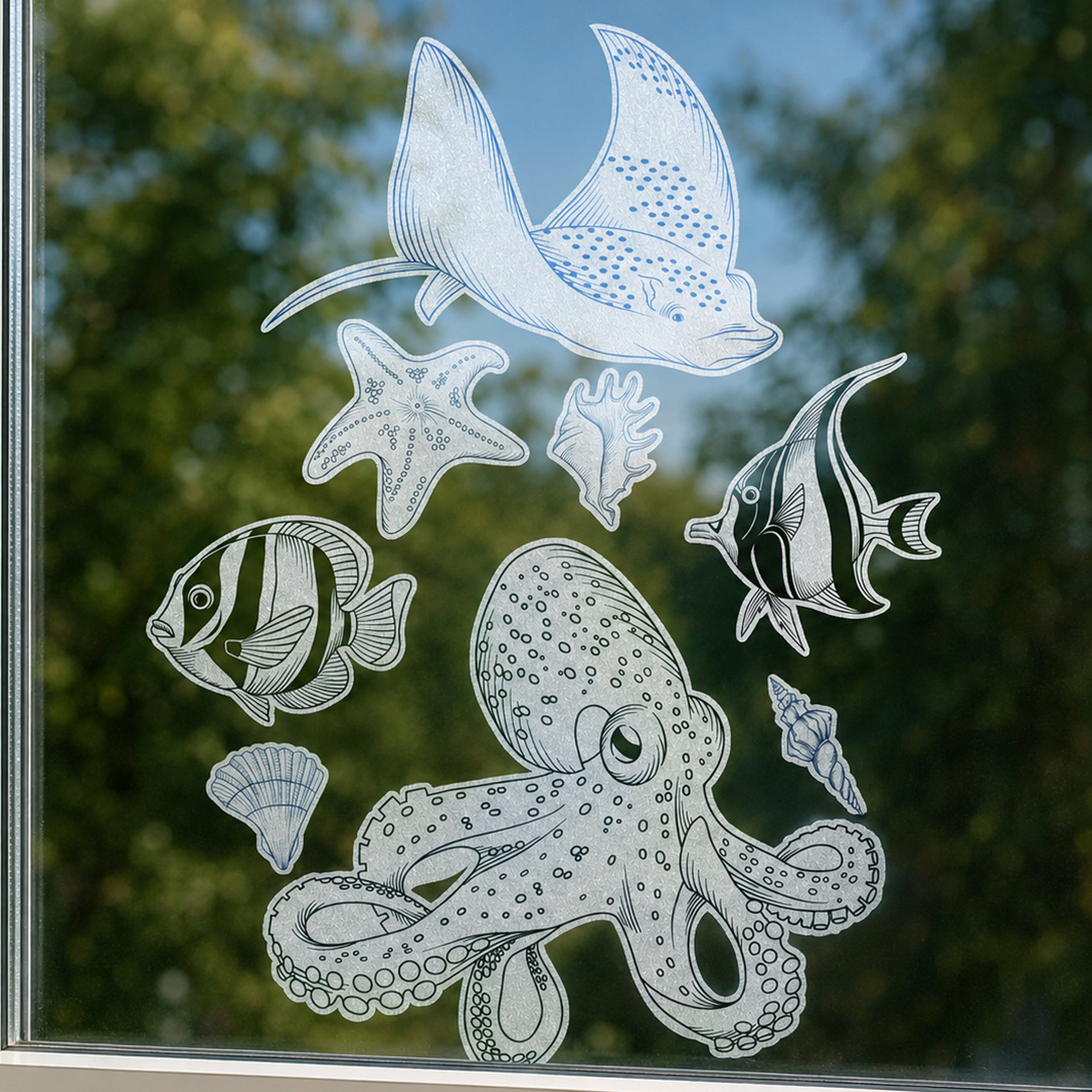 Fenstertattoo Unterwasserwelt