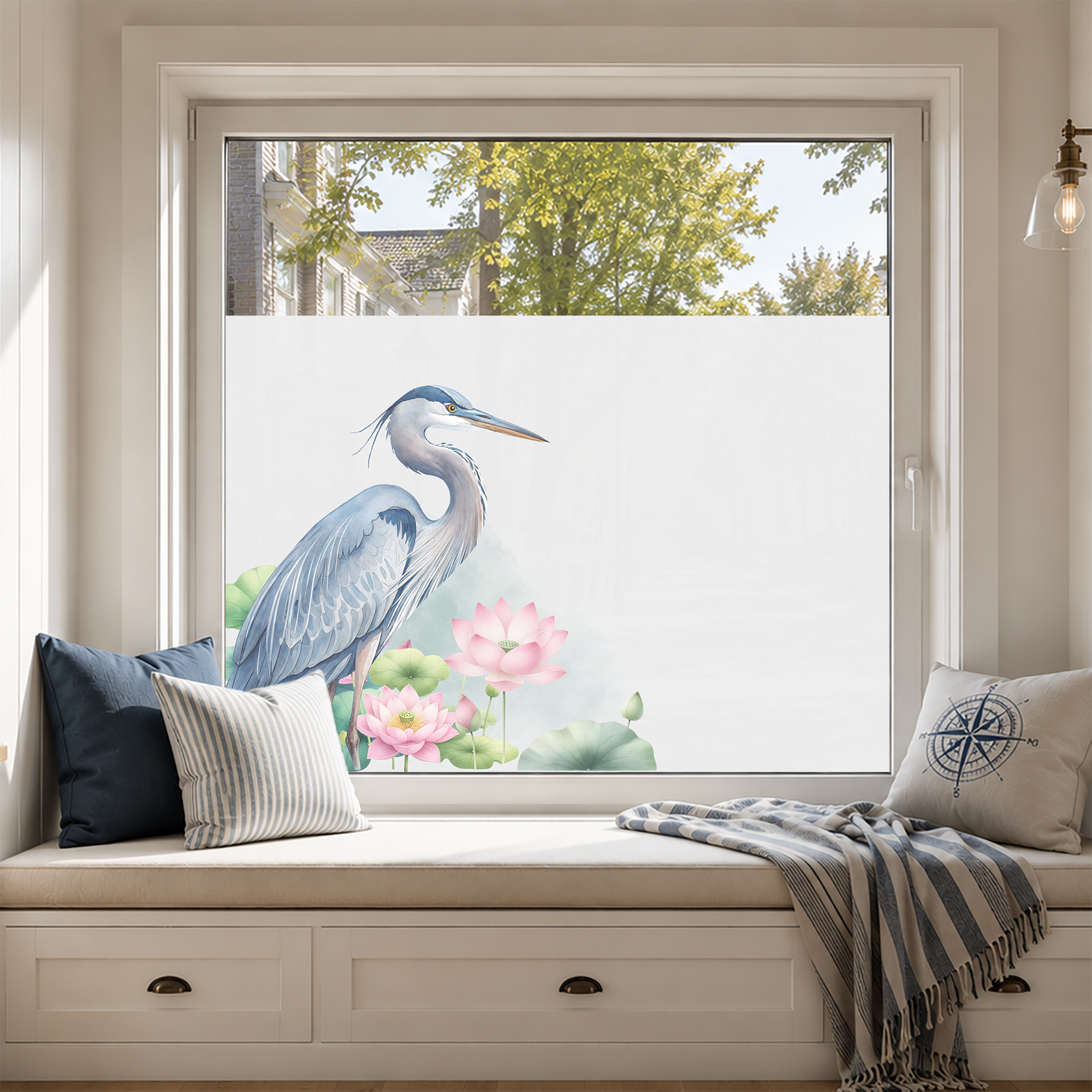 Fensterfolie Reiher