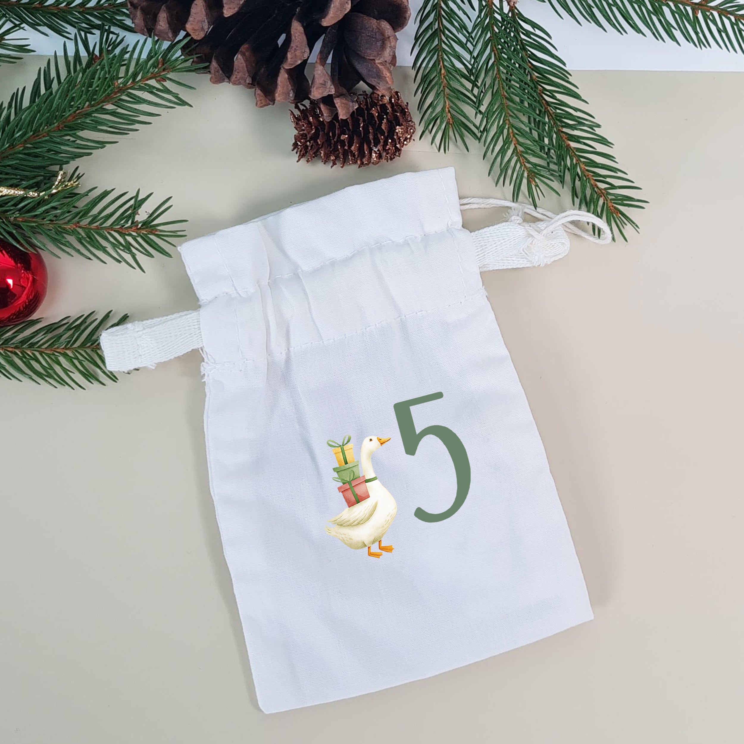 Bügelbilder für Adventskalender Weihnachtsgänse