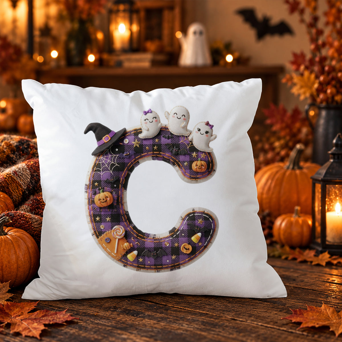 Kissenbezug mit Halloween-Motiv C