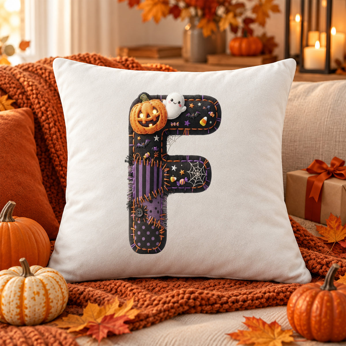 Kissenbezug mit Halloween-Motiv F