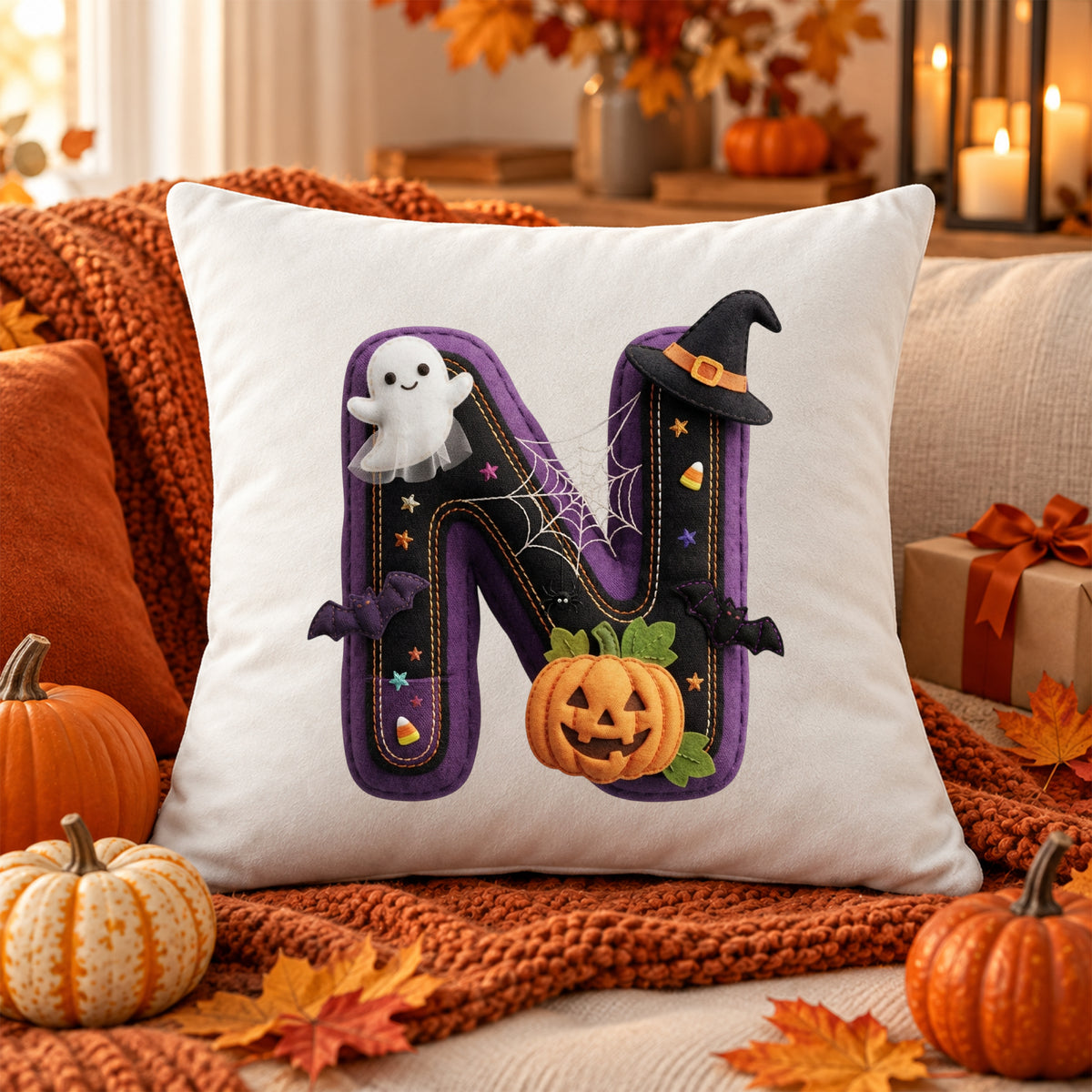 Kissenbezug mit Halloween-Motiv N