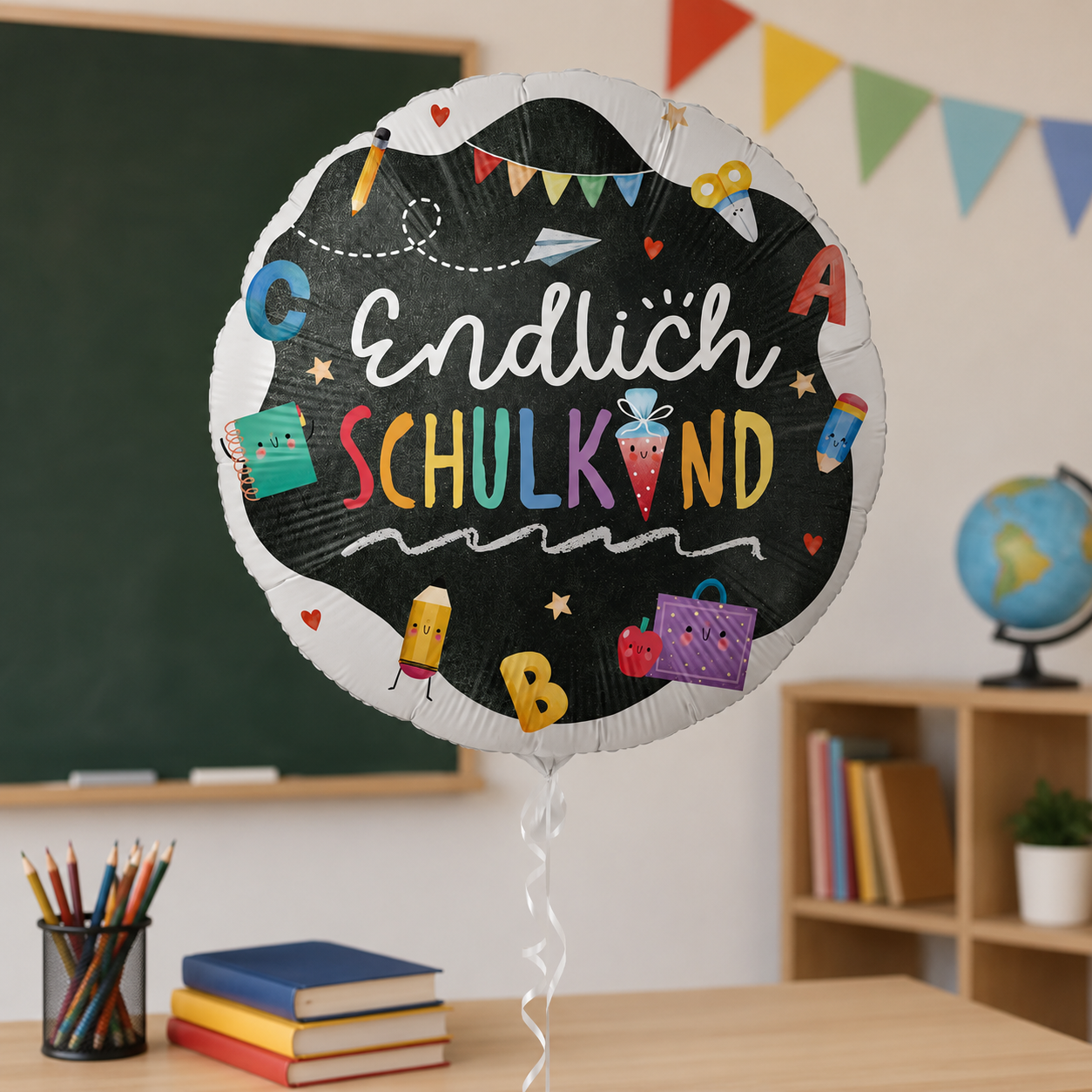 Folienballon Einschulung Endlich Schulkind