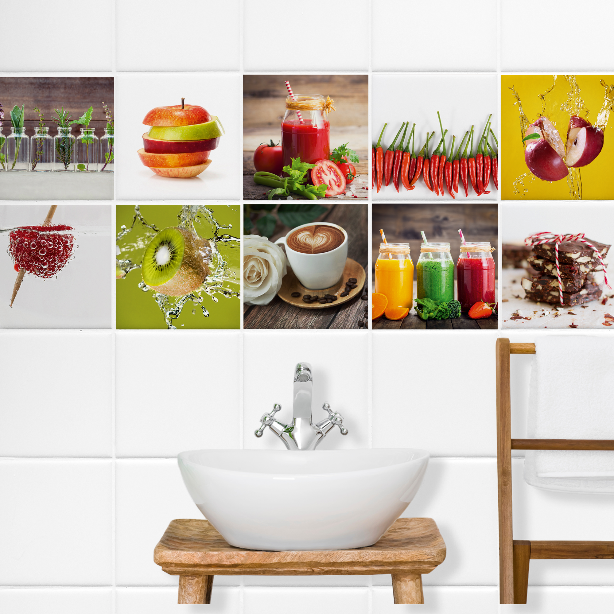 Fliesenaufkleber Küche – Food & Getränke