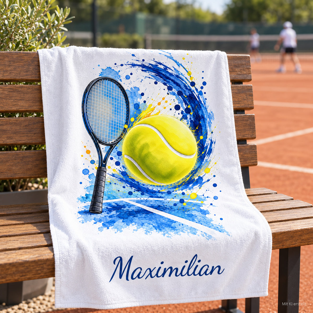 Personalisiertes Tennis-Handtuch Ball – Ansicht 2