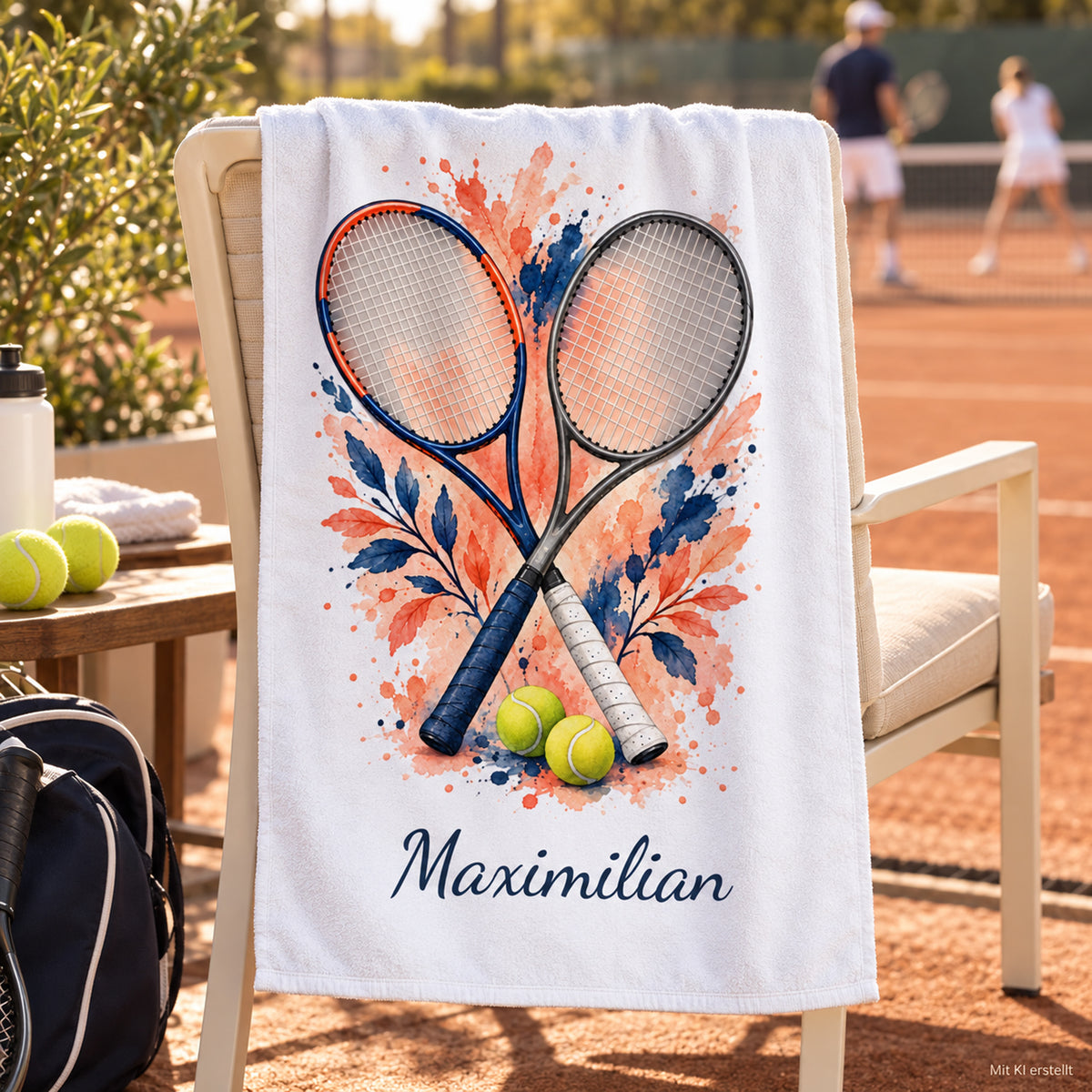 Personalisiertes Tennis-Handtuch Doppel – Ansicht 2