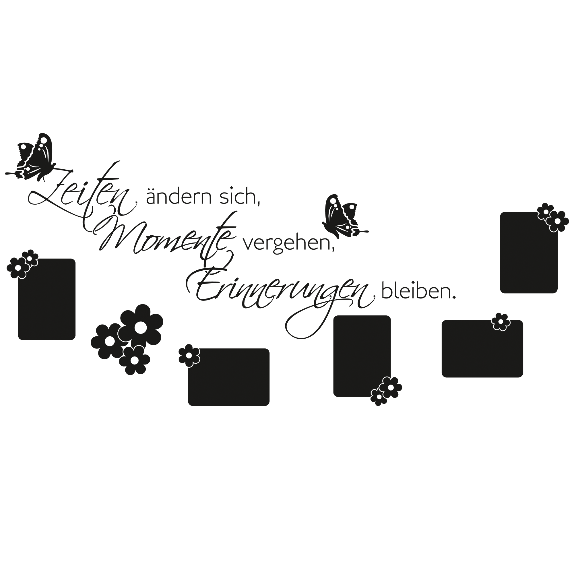 Wandtattoo Fotowand mit Spruch