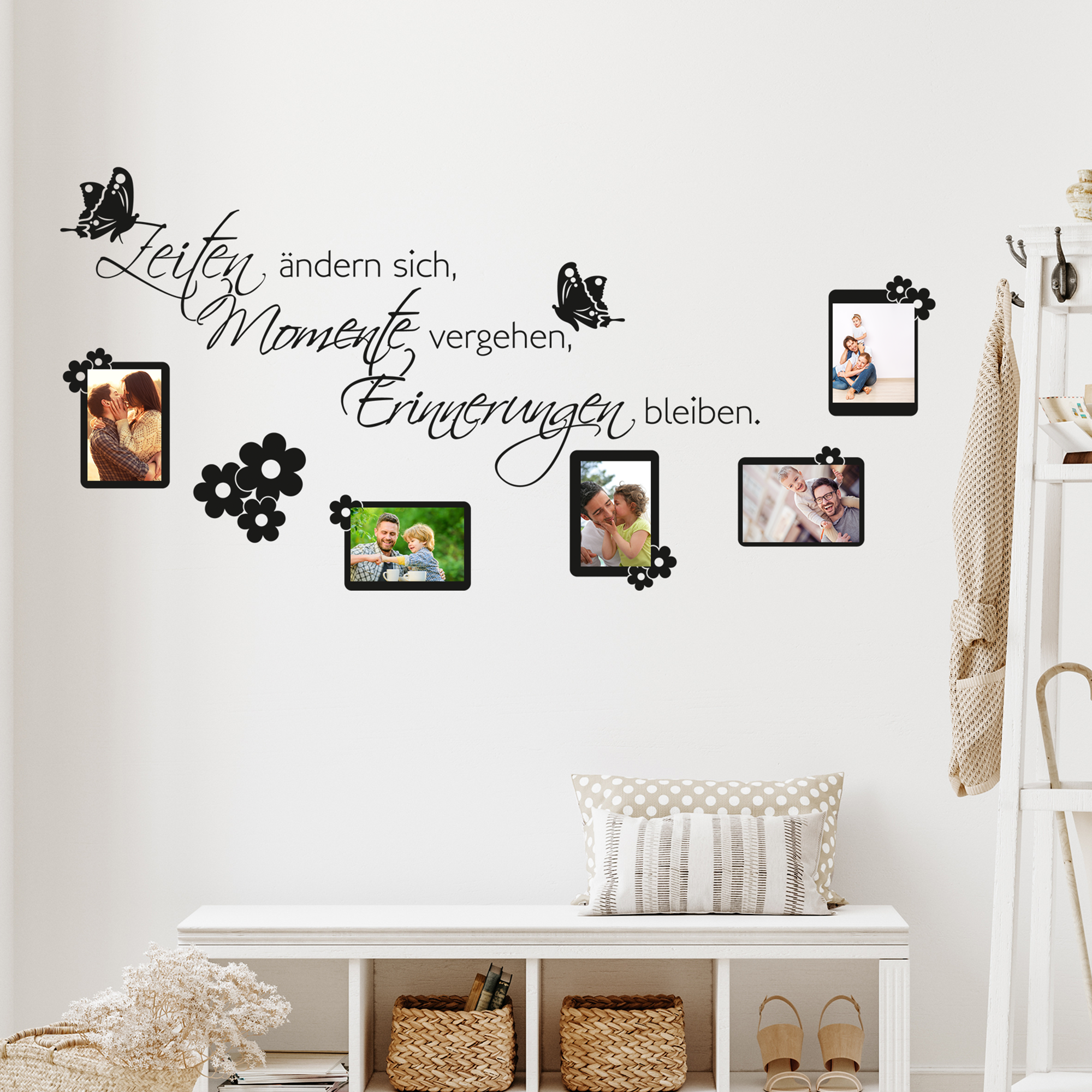 Wandtattoo Fotowand mit Spruch