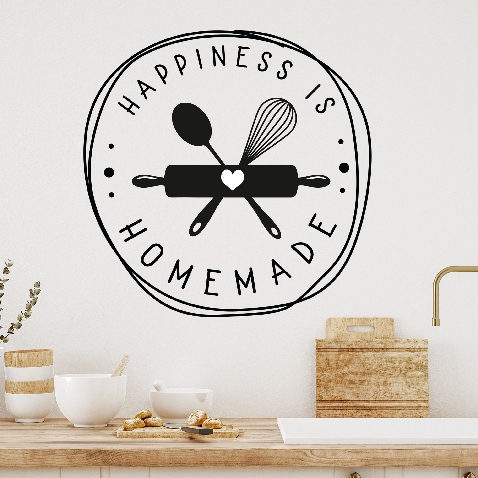 Wandtattoo Happiness Is Homemade