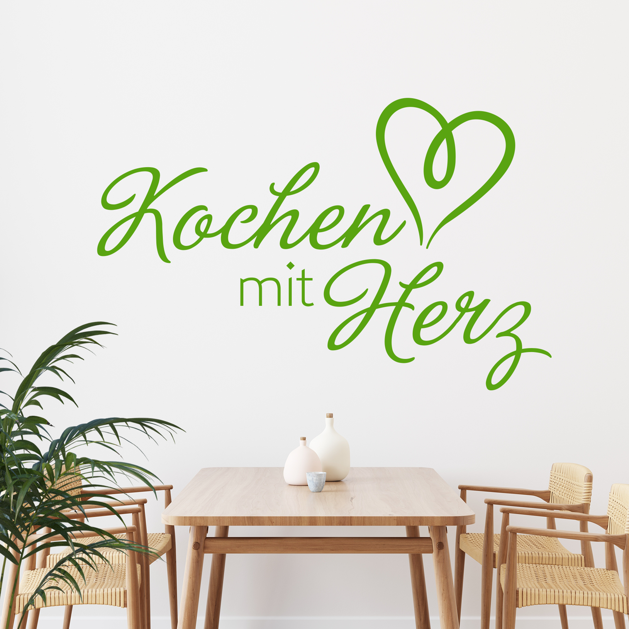 Wandtattoo Kochen mit Herz