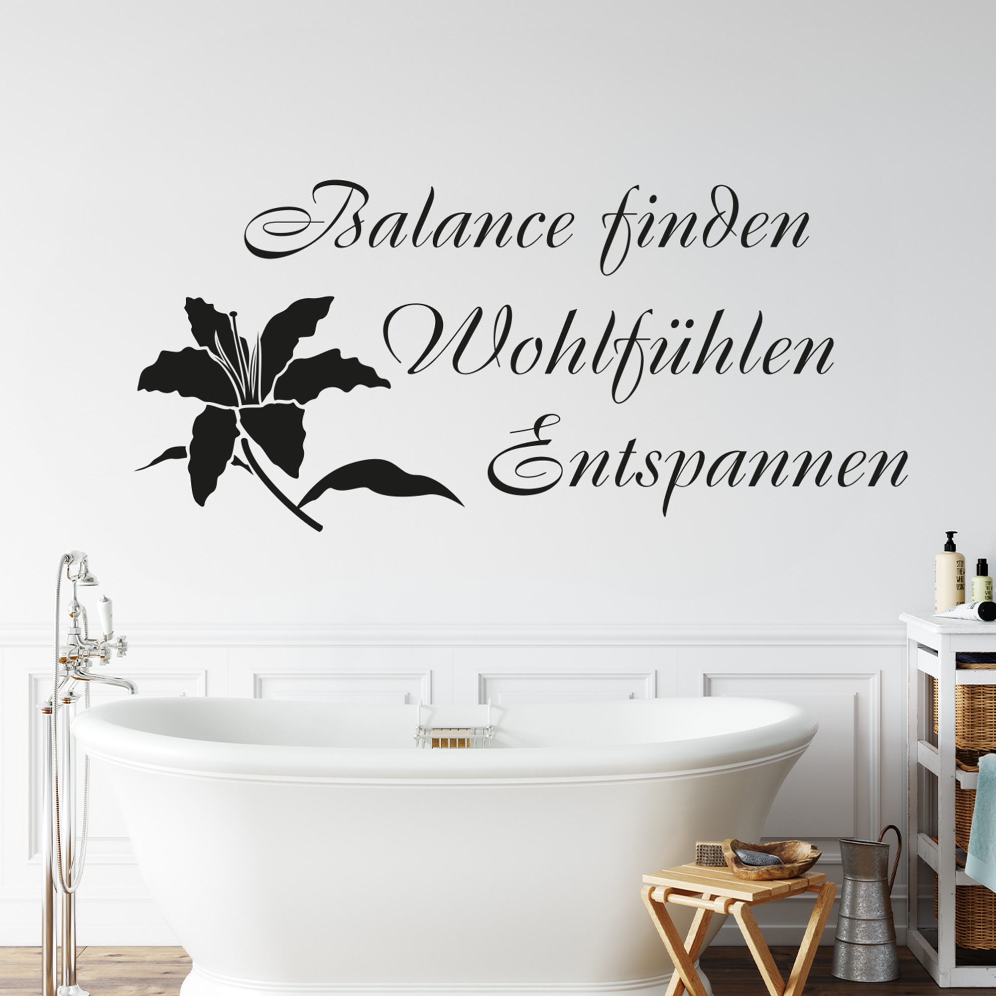 Badezimmer Wandtattoo mit Spruch