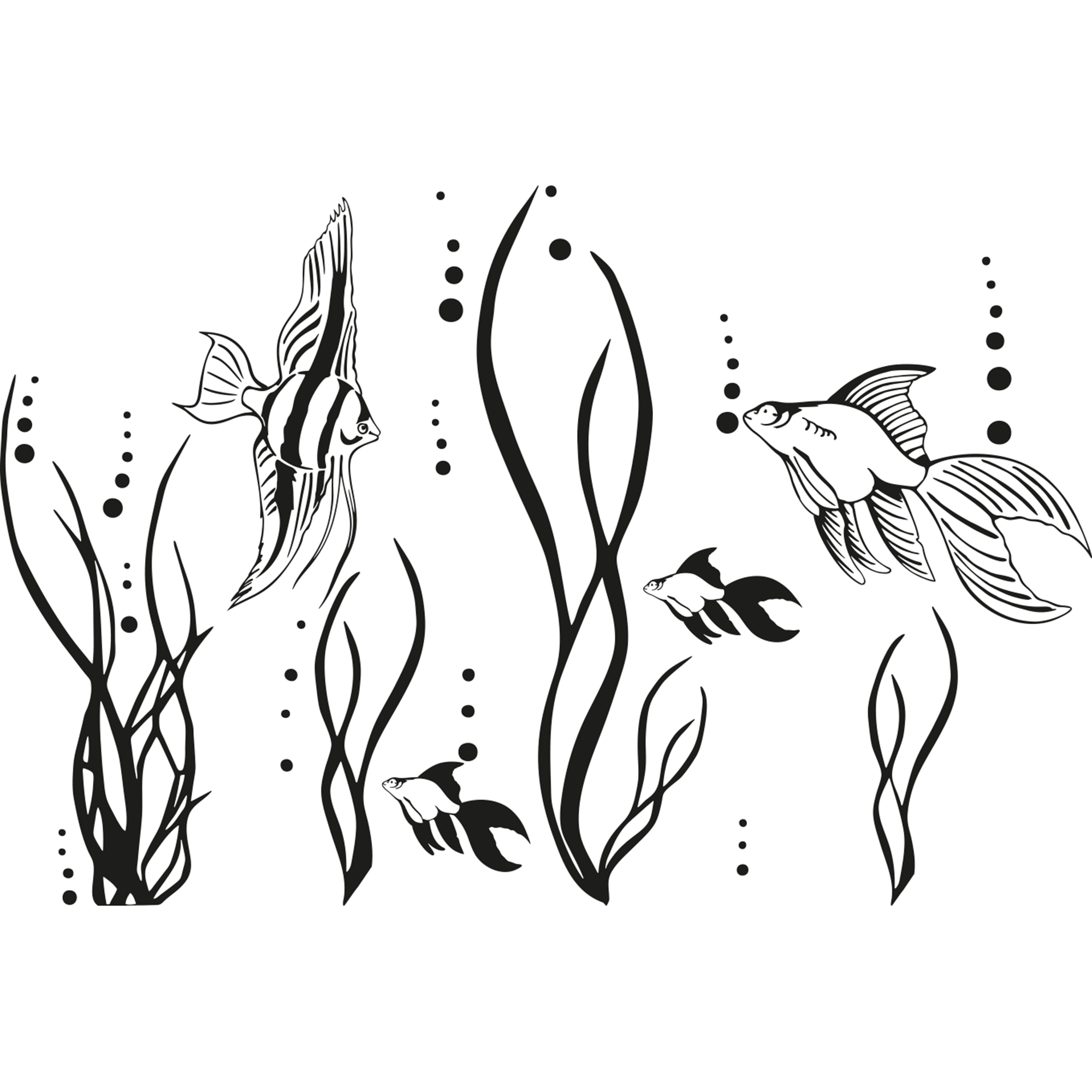 Maritimes Wandtattoo Fische