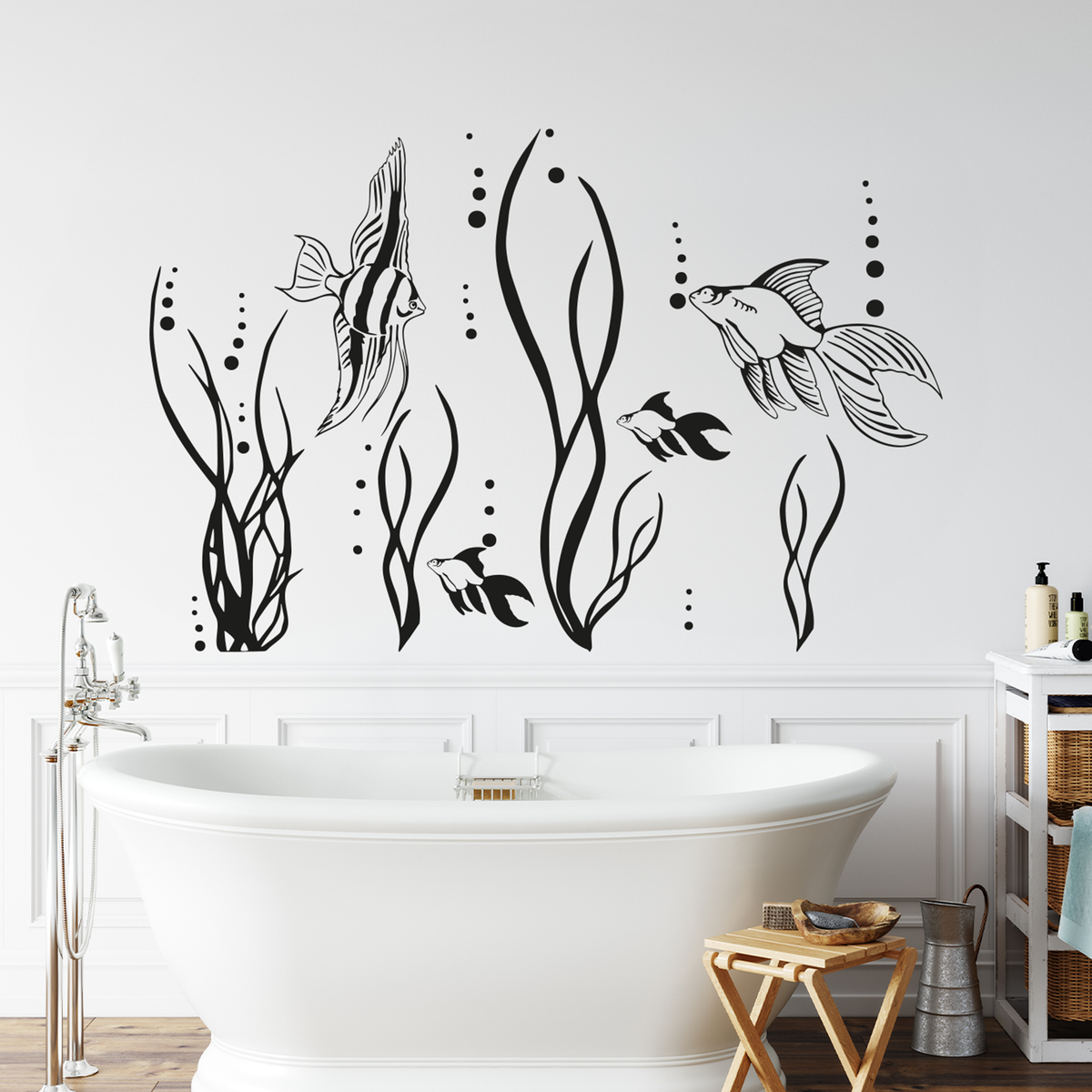 Wandtattoo Fische Badezimmer – Maritime Wanddeko