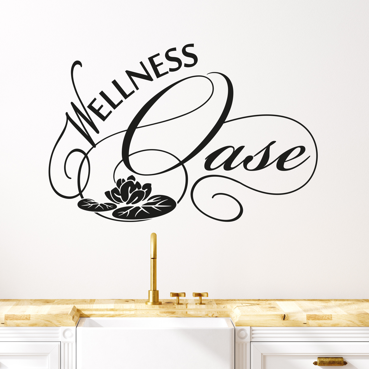 Wandtattoo Wellness Oase – Badezimmer Wanddeko
