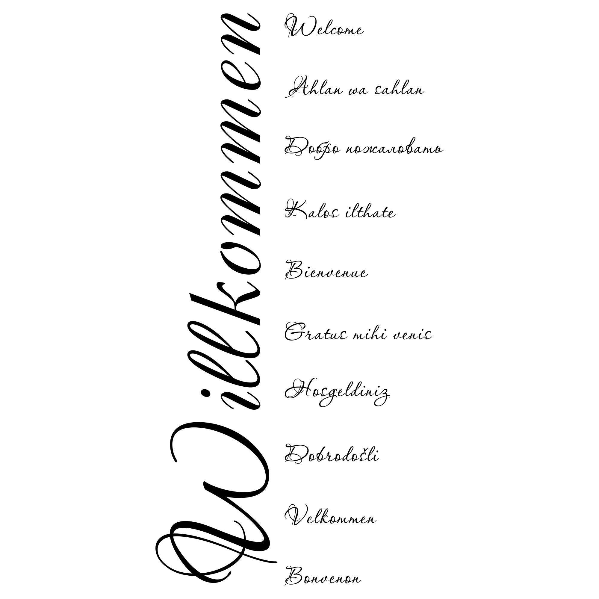 Wandtattoo Willkommen Viele Sprachen