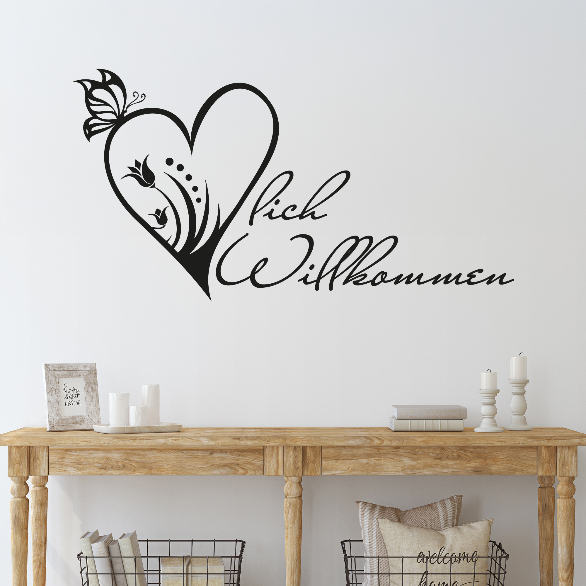 Wandtattoo „Herzlich Willkommen“