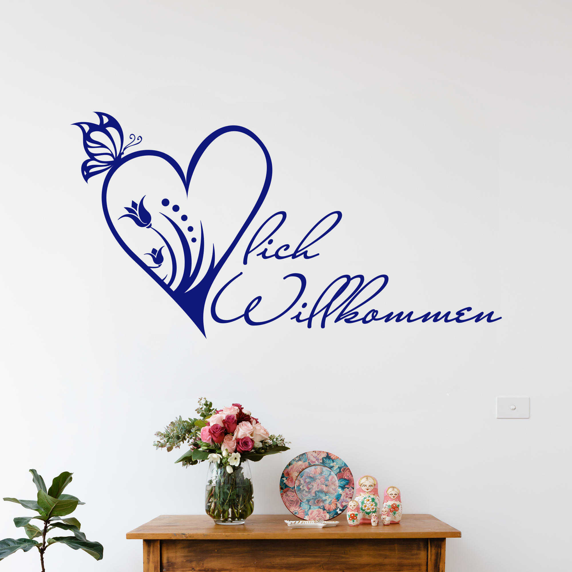 Wandtattoo „Herzlich Willkommen“