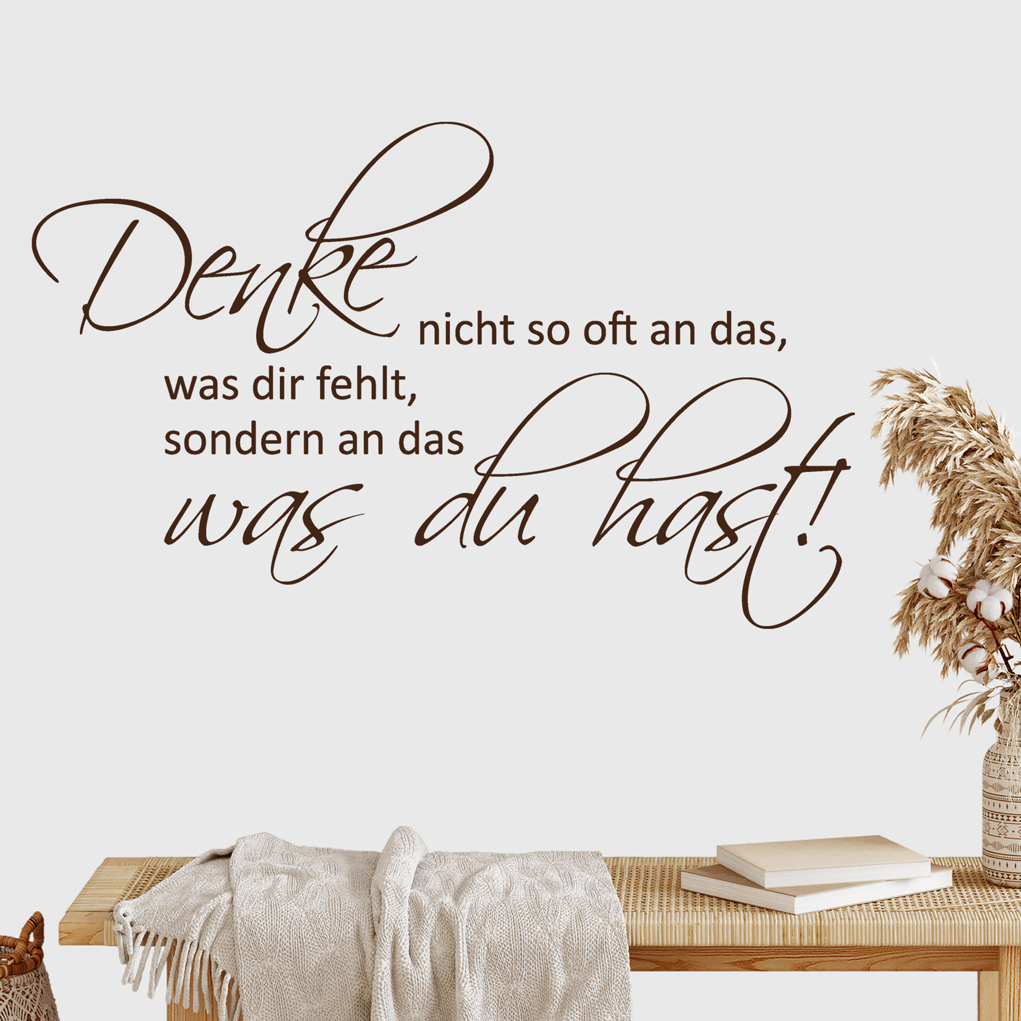 Wandtattoo Spruch über Denken