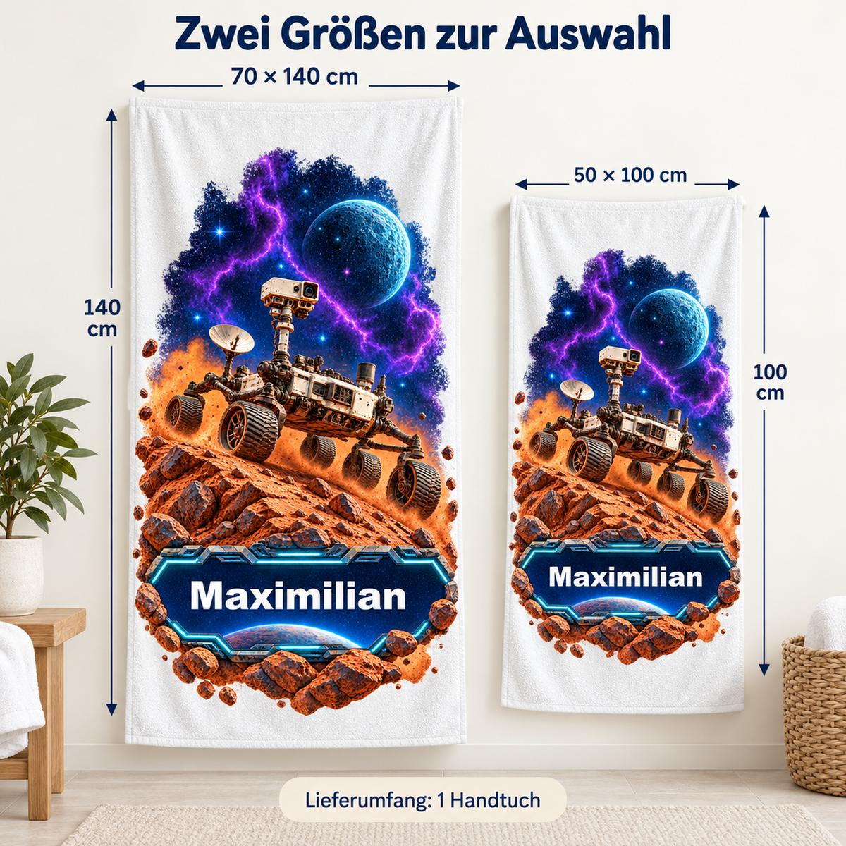 Weltall-Handtuch Mars-Rover – Galeriebild 6