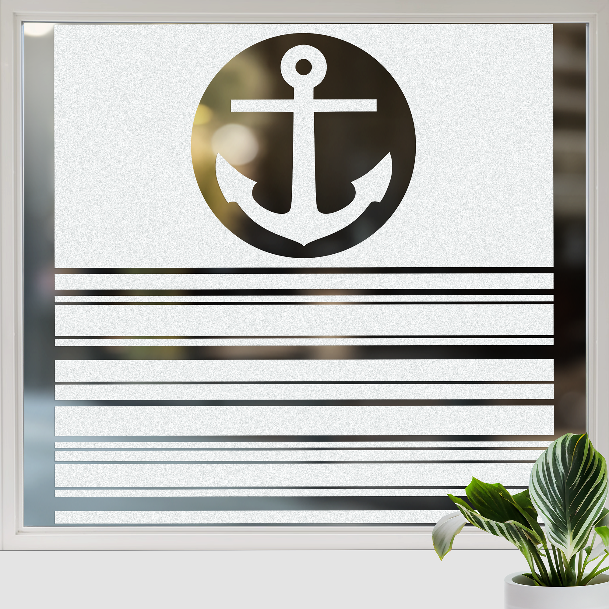 Fensterfolie Anker - Für maritimen Flair in deinem Zuhause