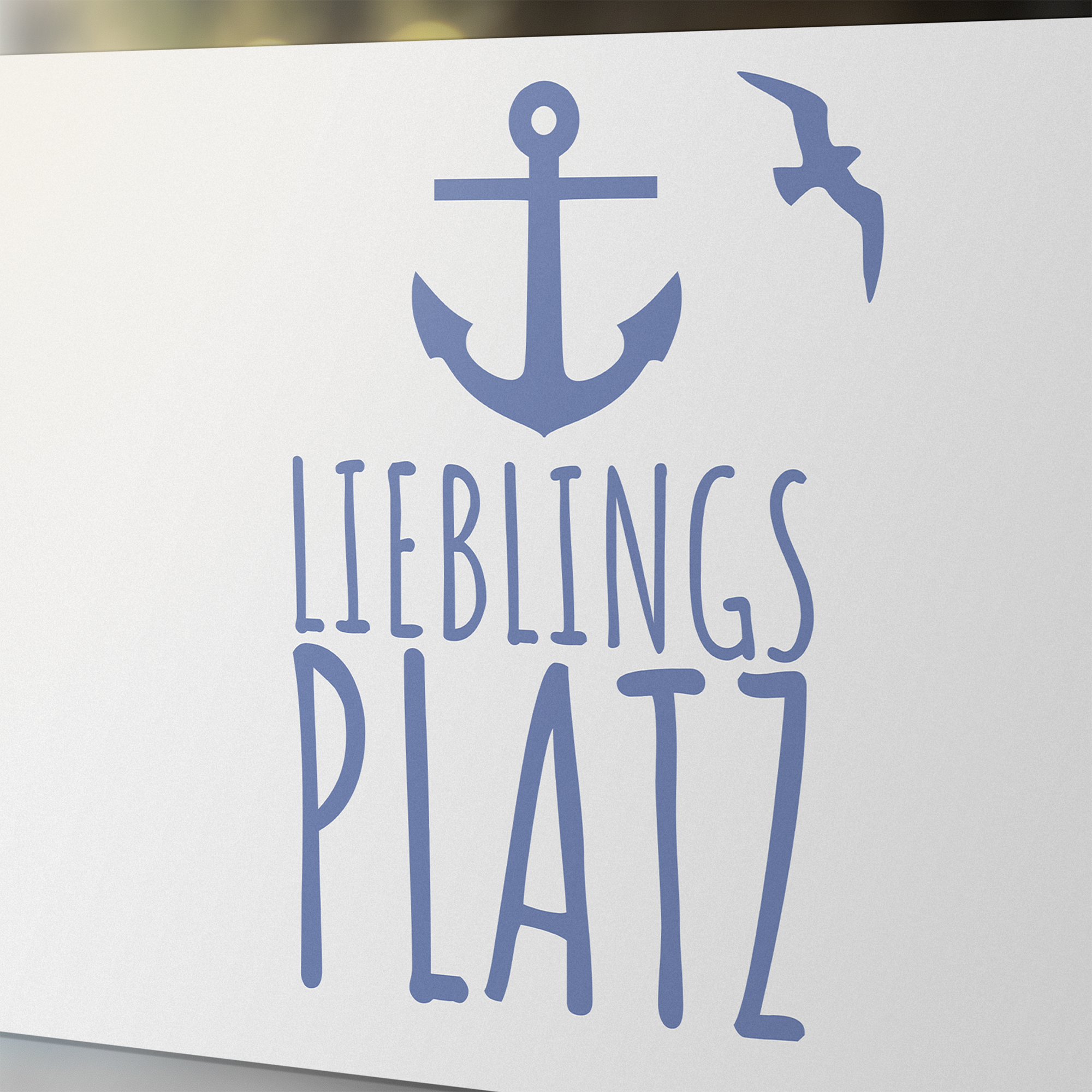 Fensterfolie Anker mit Spruch „Lieblingsplatz“