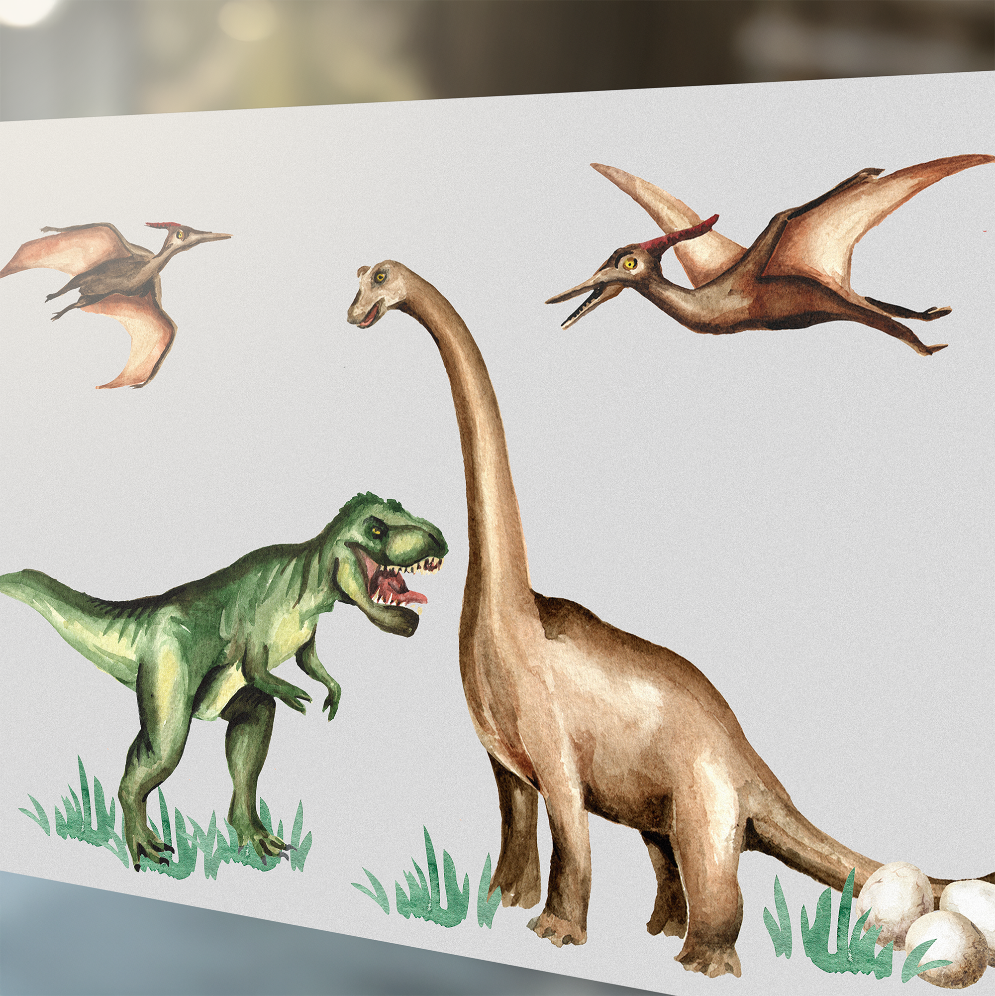 Dino Fensterfolie Kinderzimmer Sichtschutzfolie