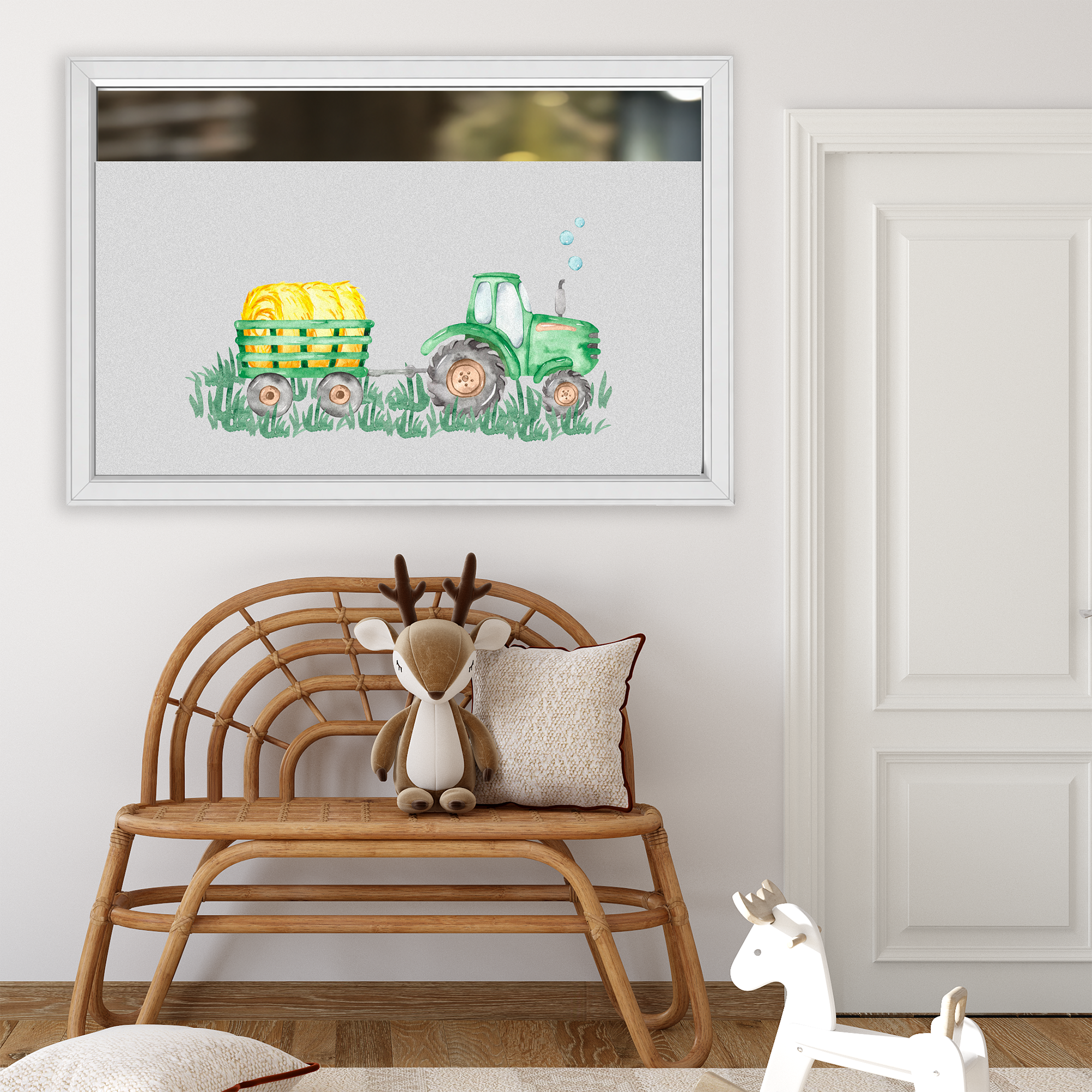 Fensterfolie Grüner Traktor