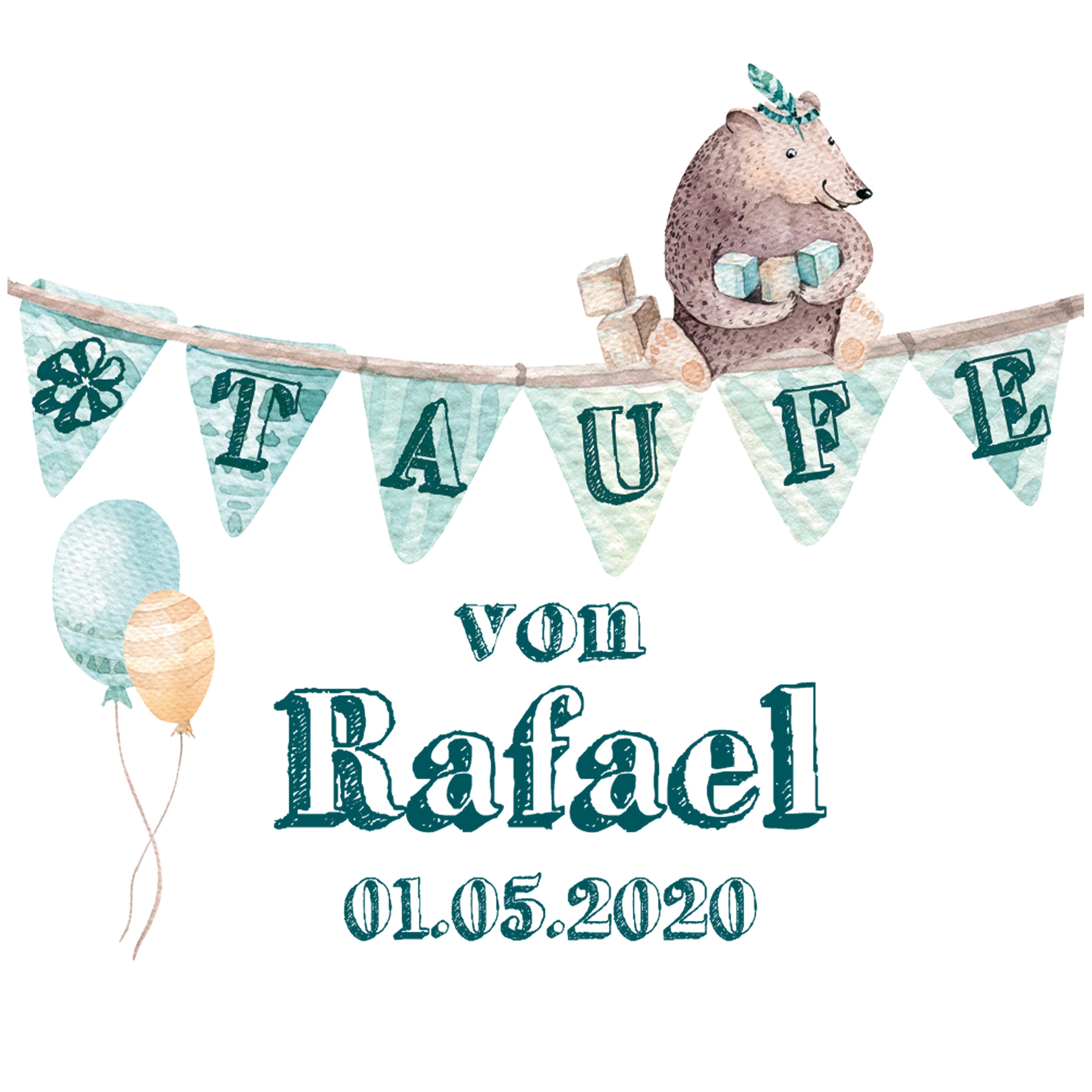 Spardose Bär zur Taufe