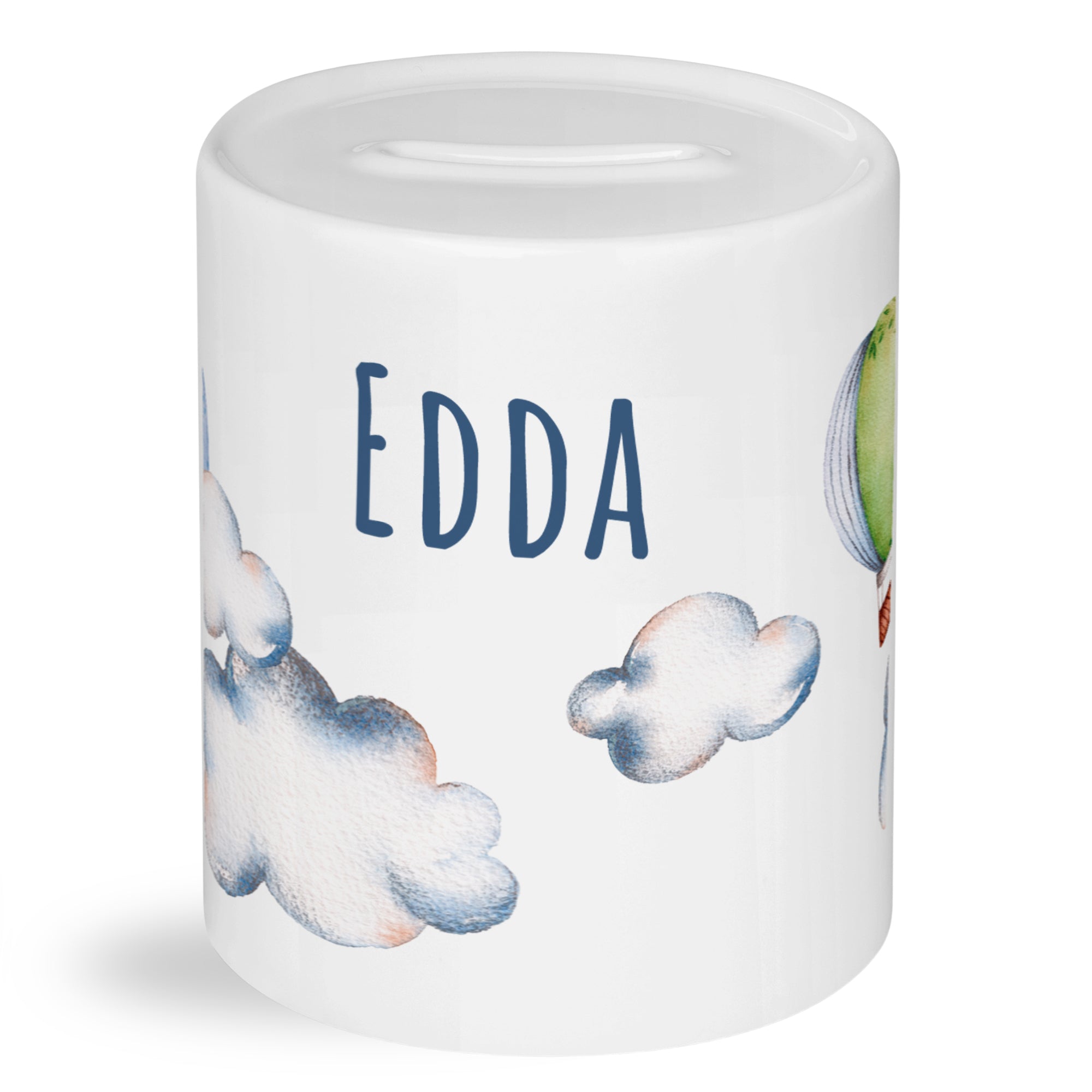 Spardose mit Luftballon-Motiv