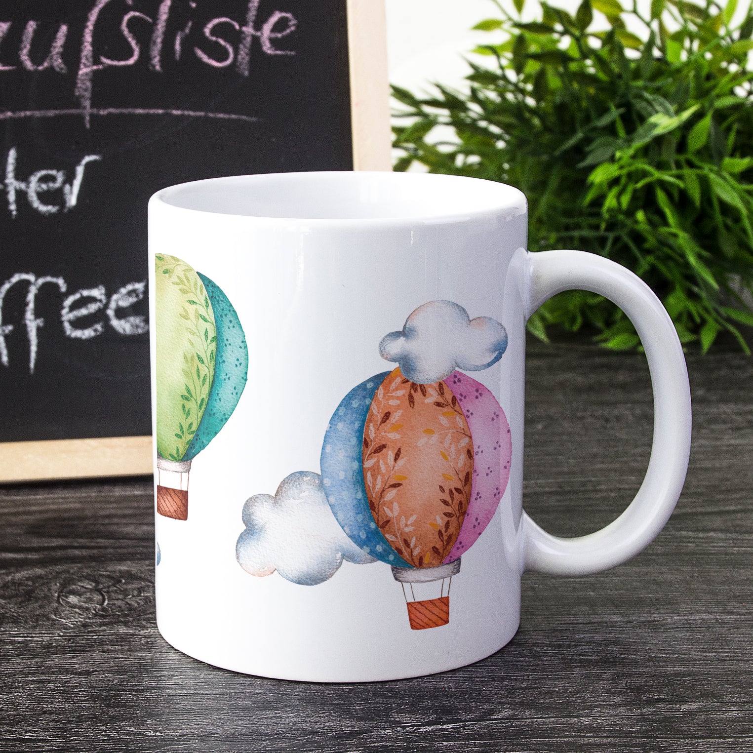 Tasse Heißluftballon