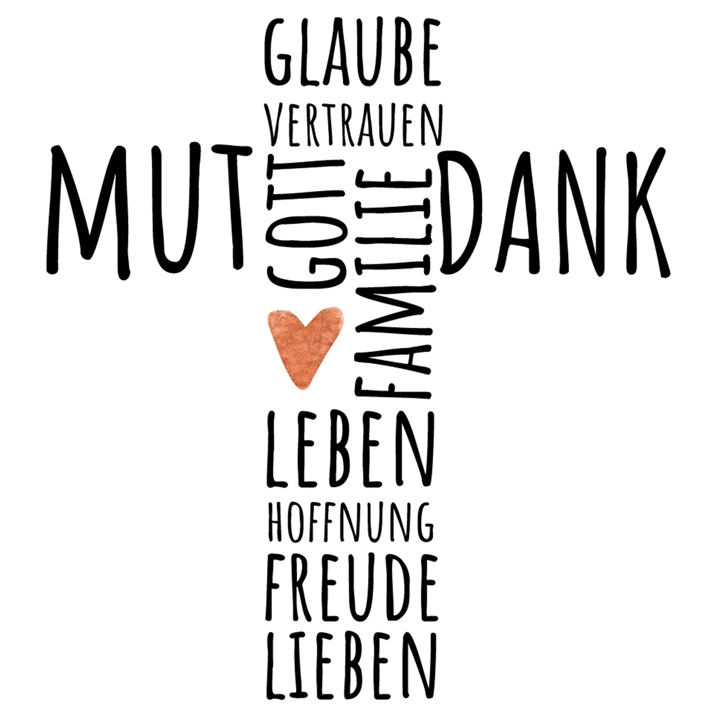 Spardose mit Motiv 'Mut und Dank' - Für positive Gedanken