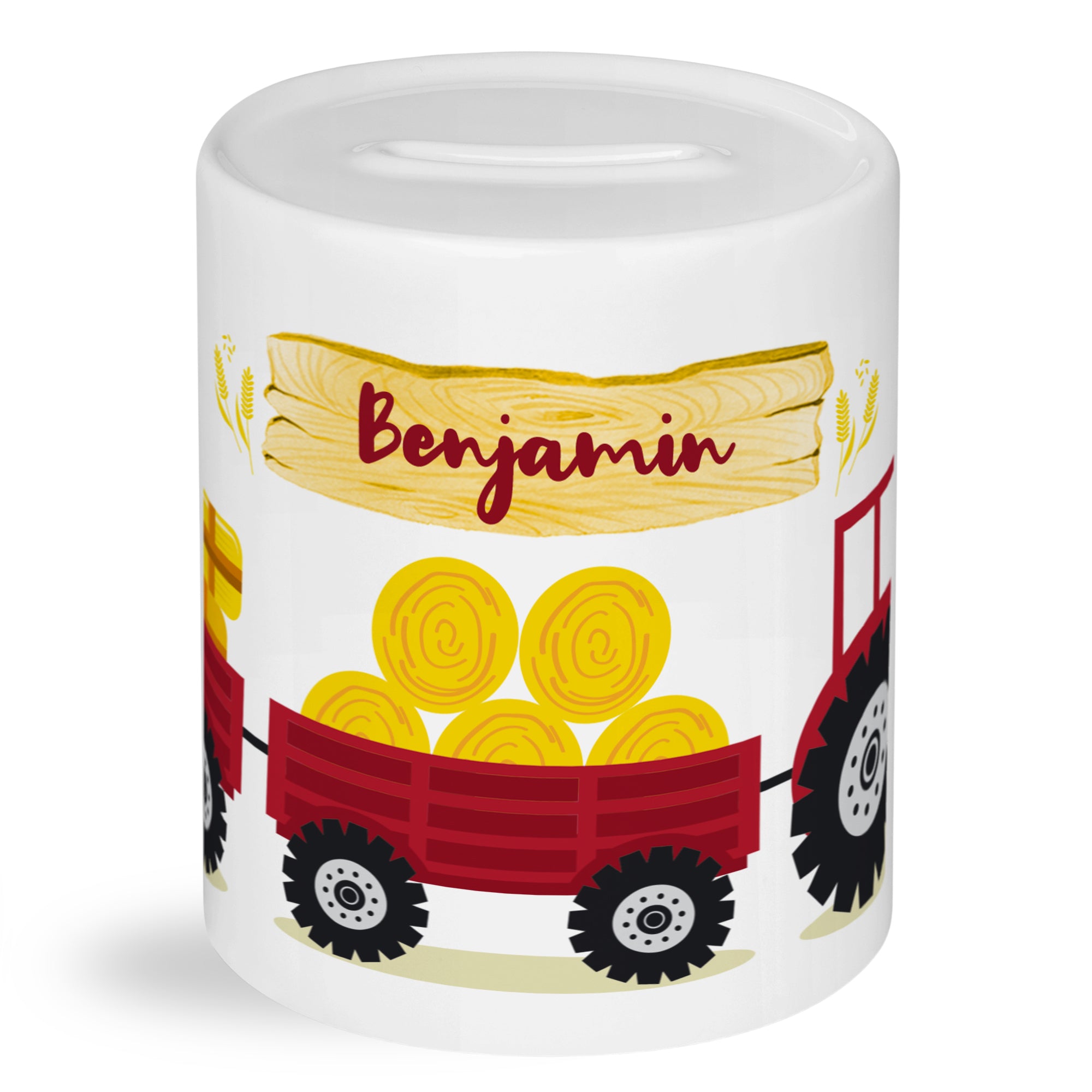 Spardose Traktor in rot