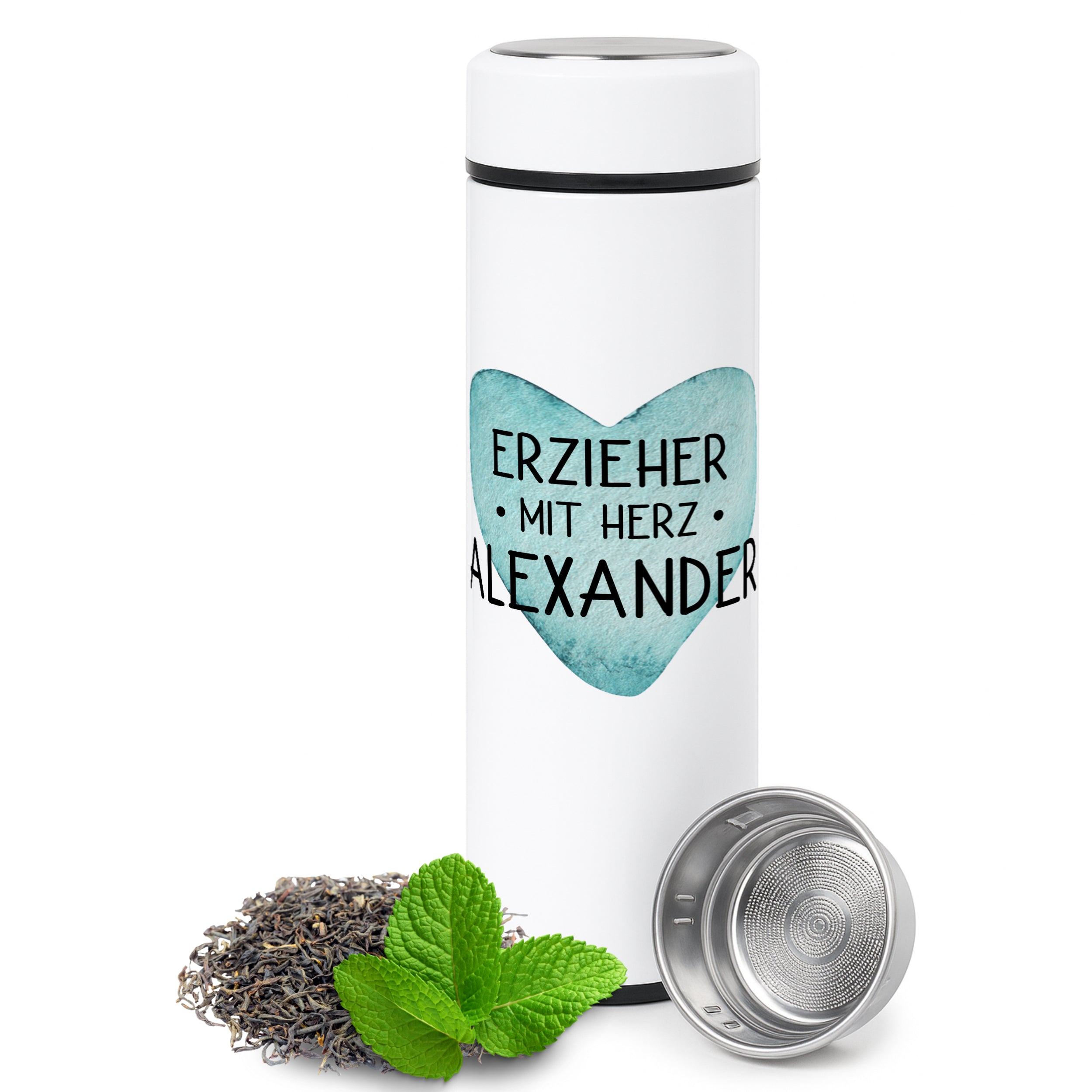 Tee Thermoflasche mit Herz - Für kreative Teemomente